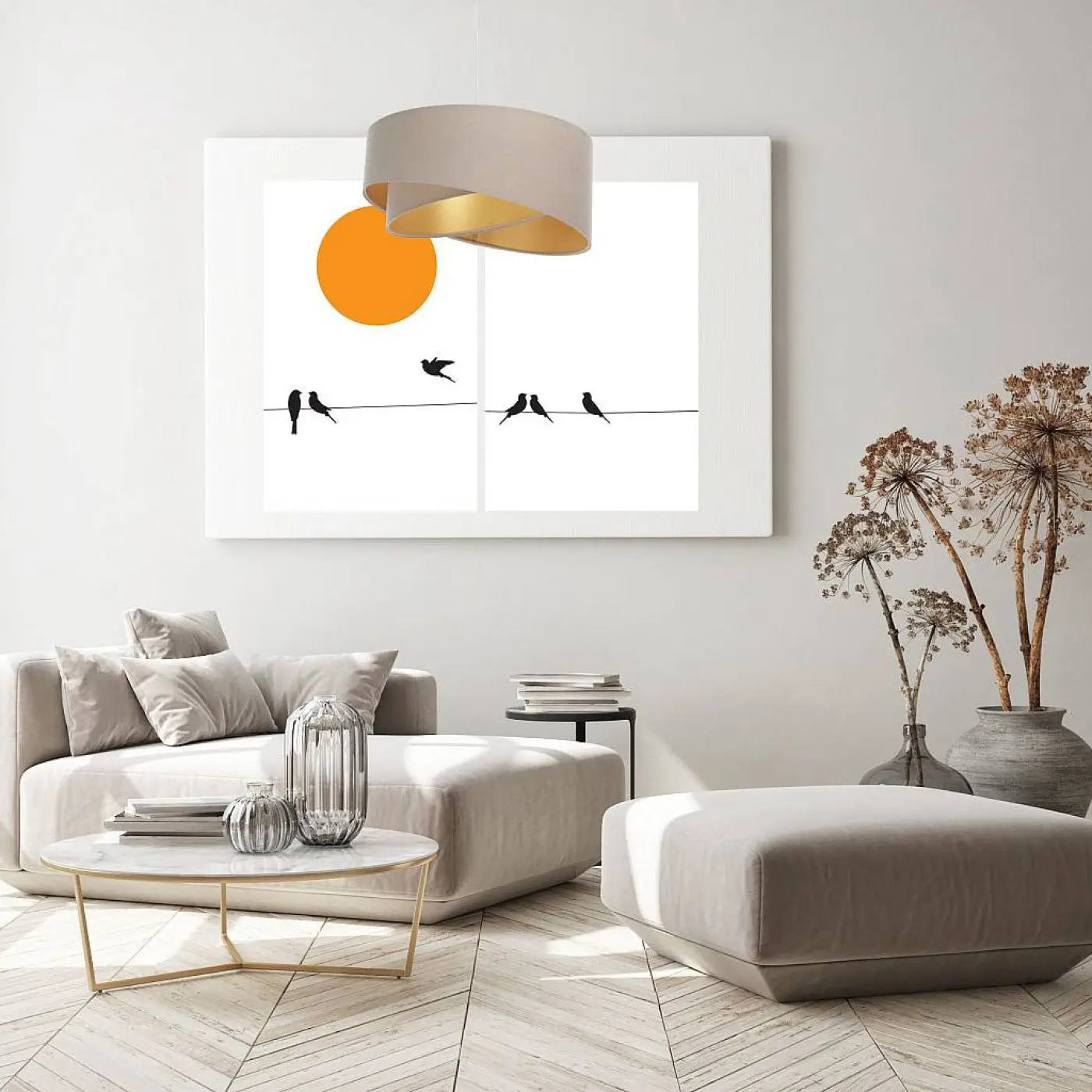 Suspension Luminaire Design - Galaxy Auric  (Beige/Doré)