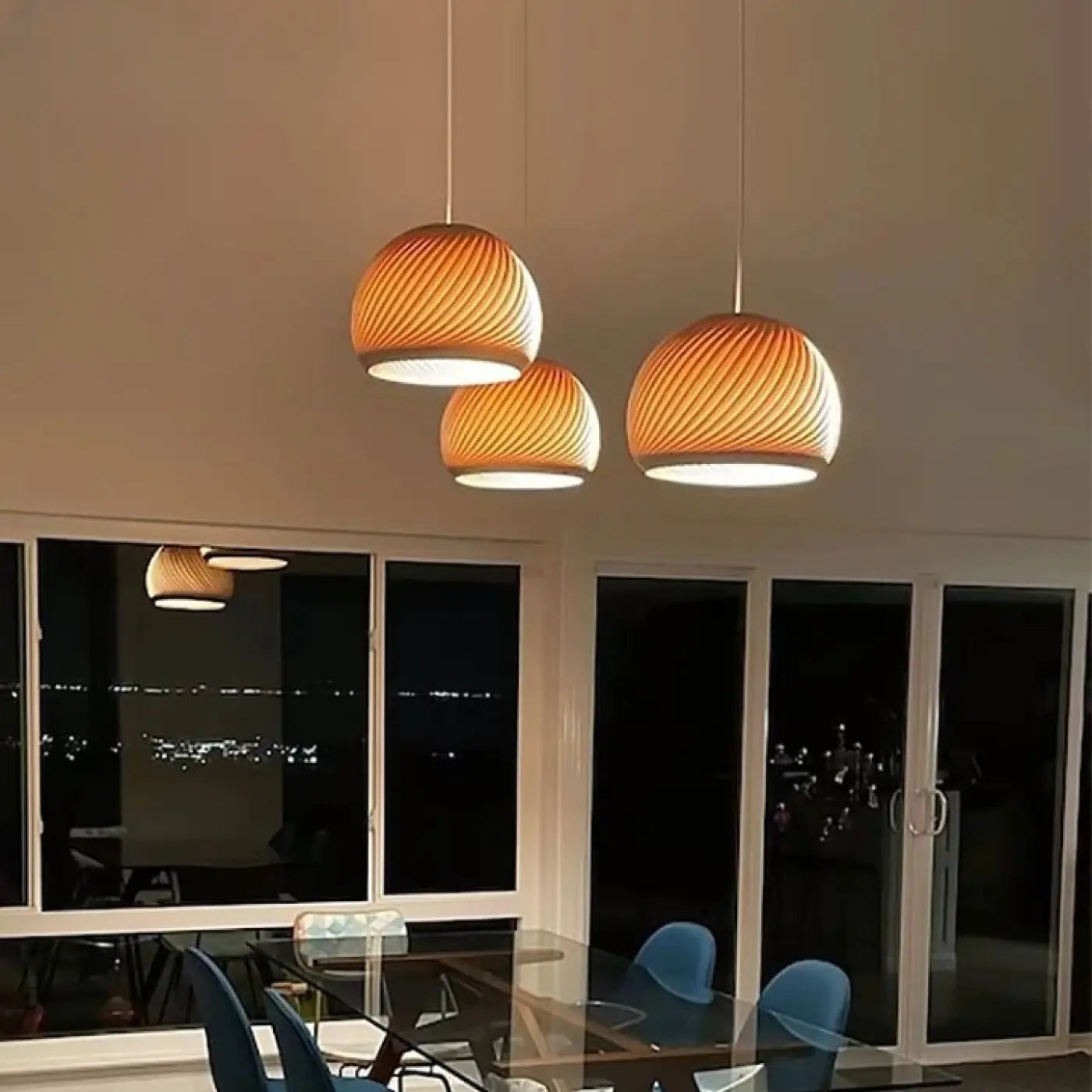 Suspension Luminaire Design en Bois - Luvia
