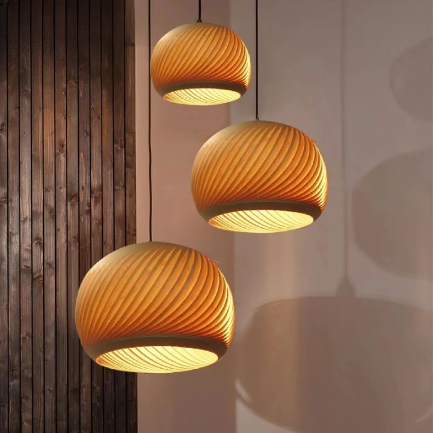 Suspension Luminaire Design en Bois - Luvia