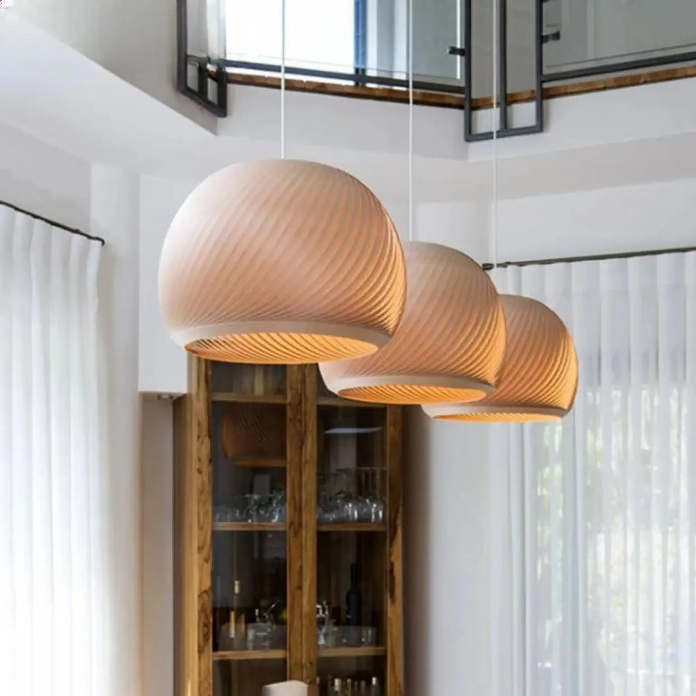 Suspension Luminaire Design en Bois - Luvia