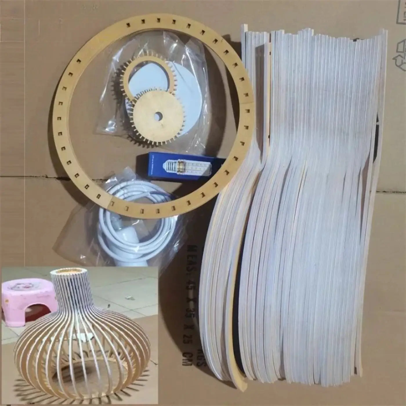 Suspension Luminaire Design en Bois - Foscah