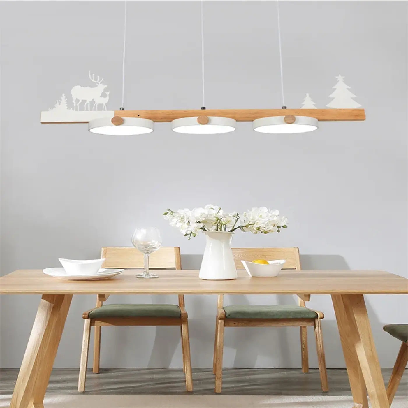 Suspension Luminaire Design en Bois - Moderi
