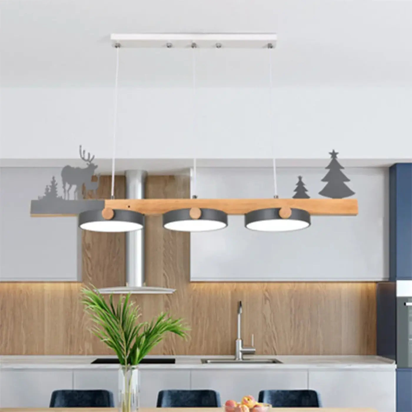 Suspension Luminaire Design en Bois - Moderi