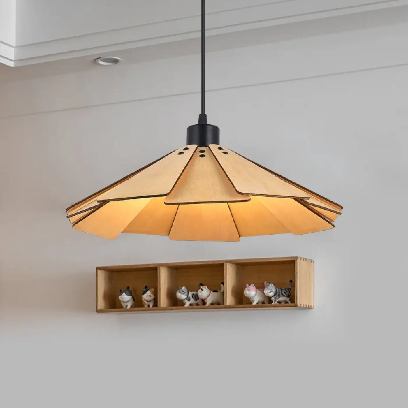 Suspension Luminaire Design en Bois - Lanila
