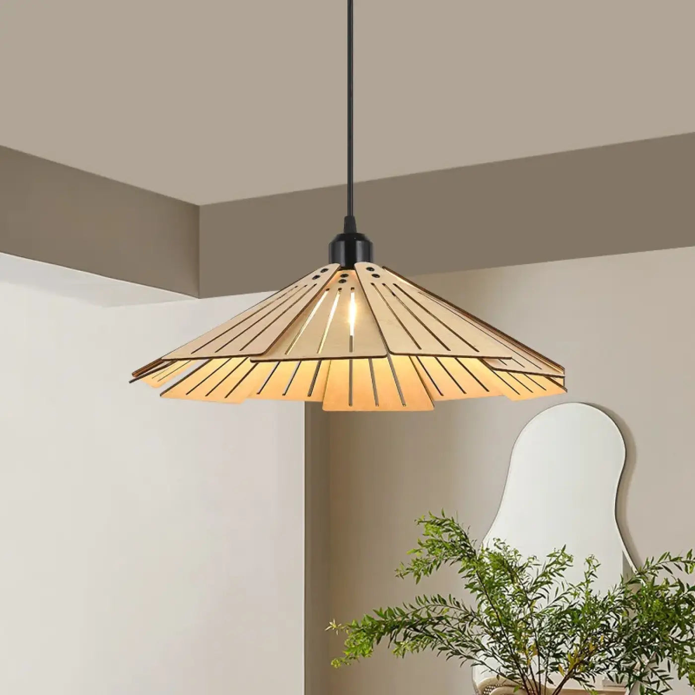 Suspension Luminaire Design en Bois - Lanila