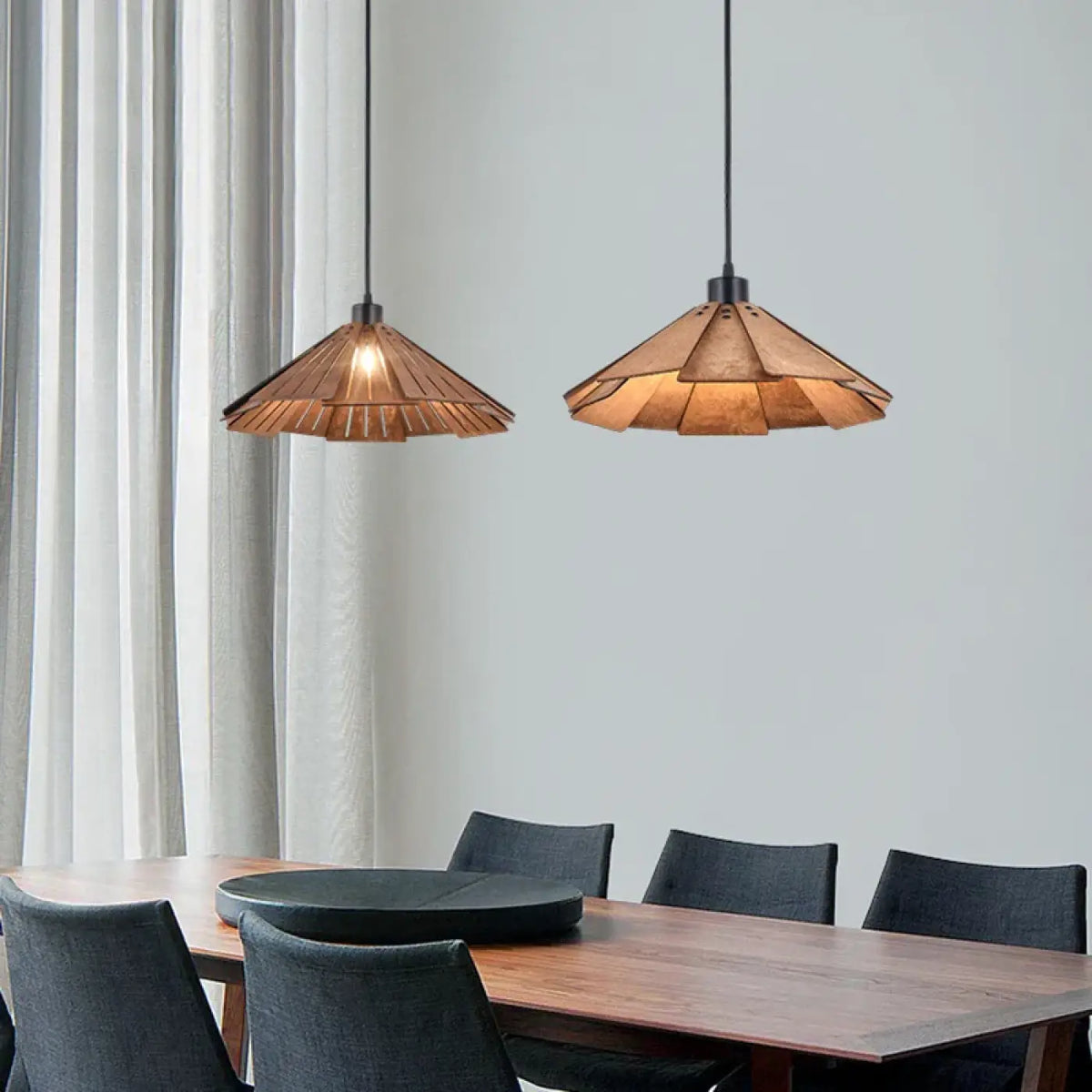 Suspension Luminaire Design en Bois - Lanila