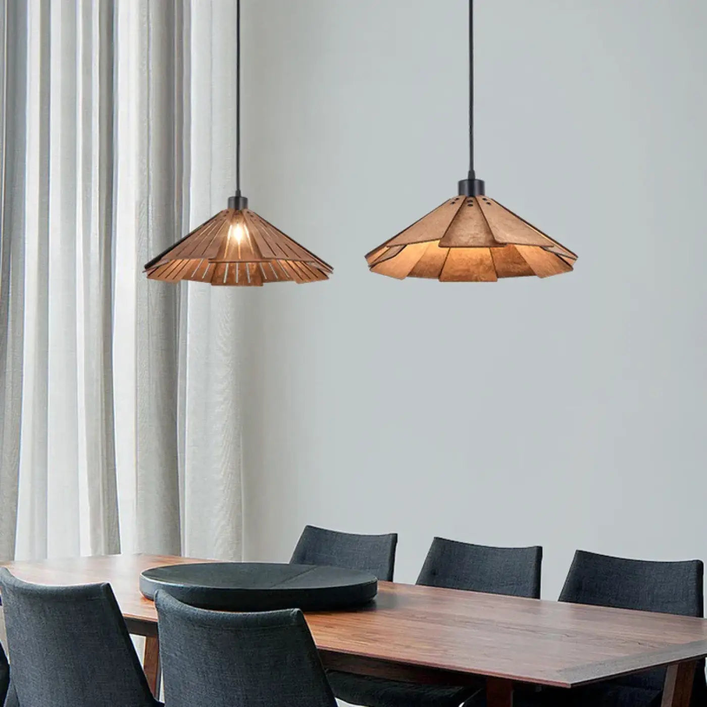 Suspension Luminaire Design en Bois - Lanila