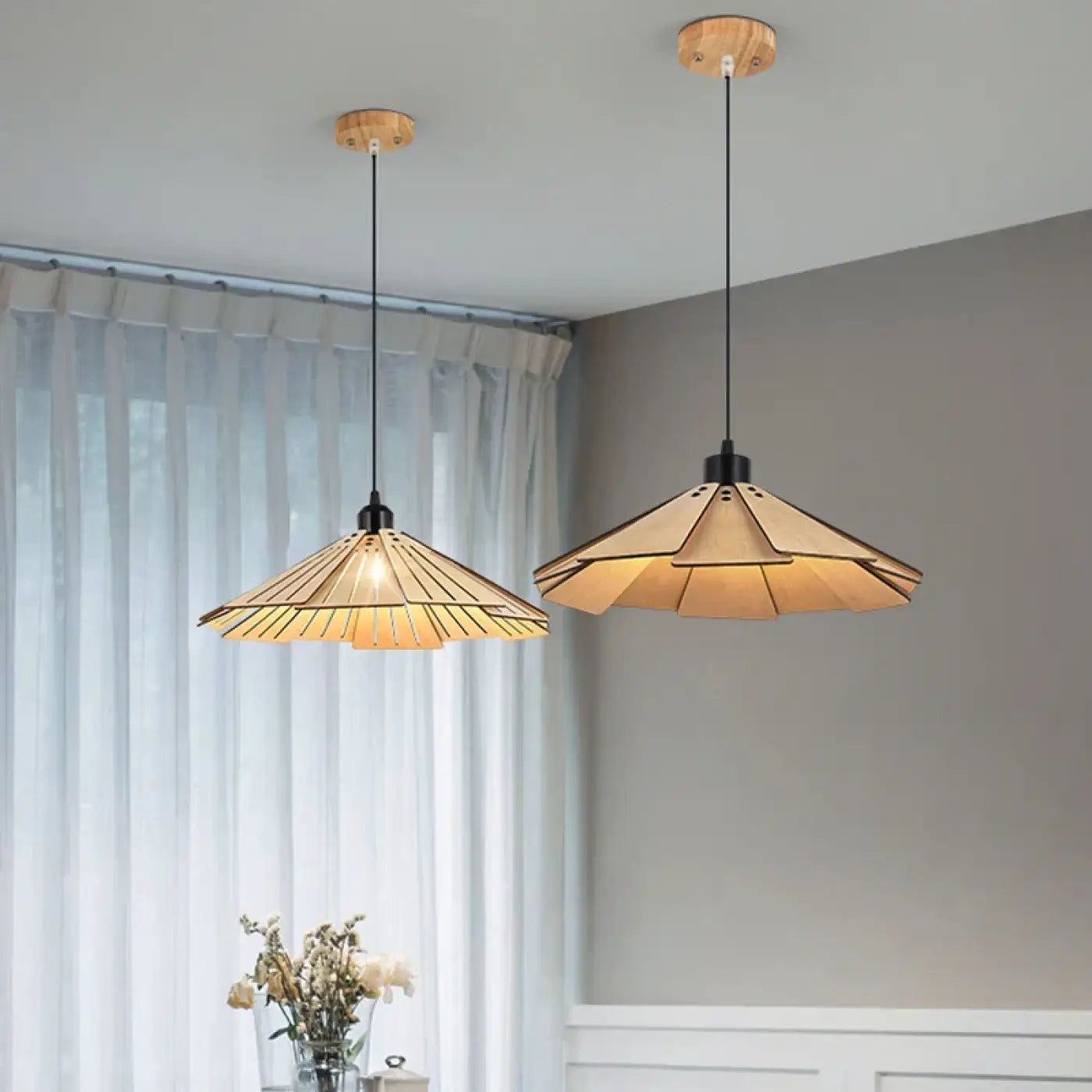 Suspension Luminaire Design en Bois - Lanila