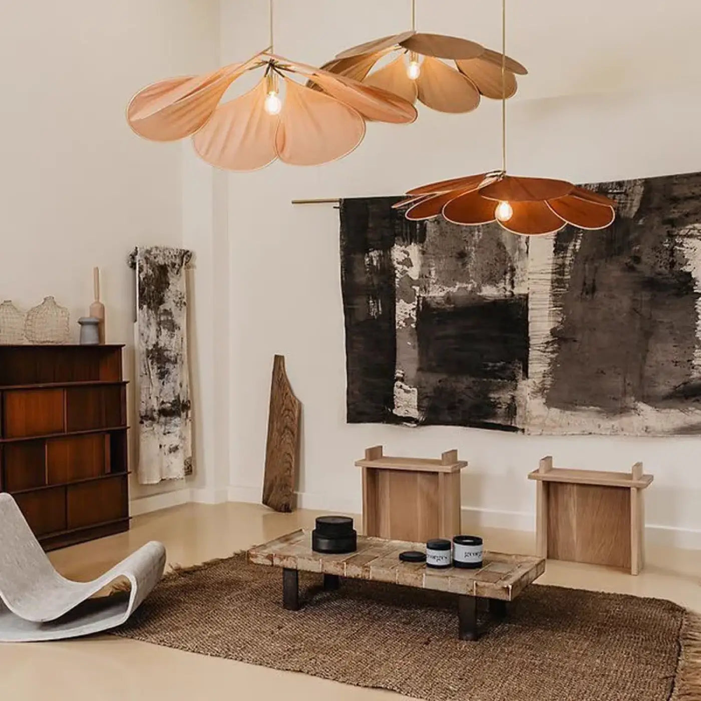 Suspension Luminaire Design en Laiton - Anthia