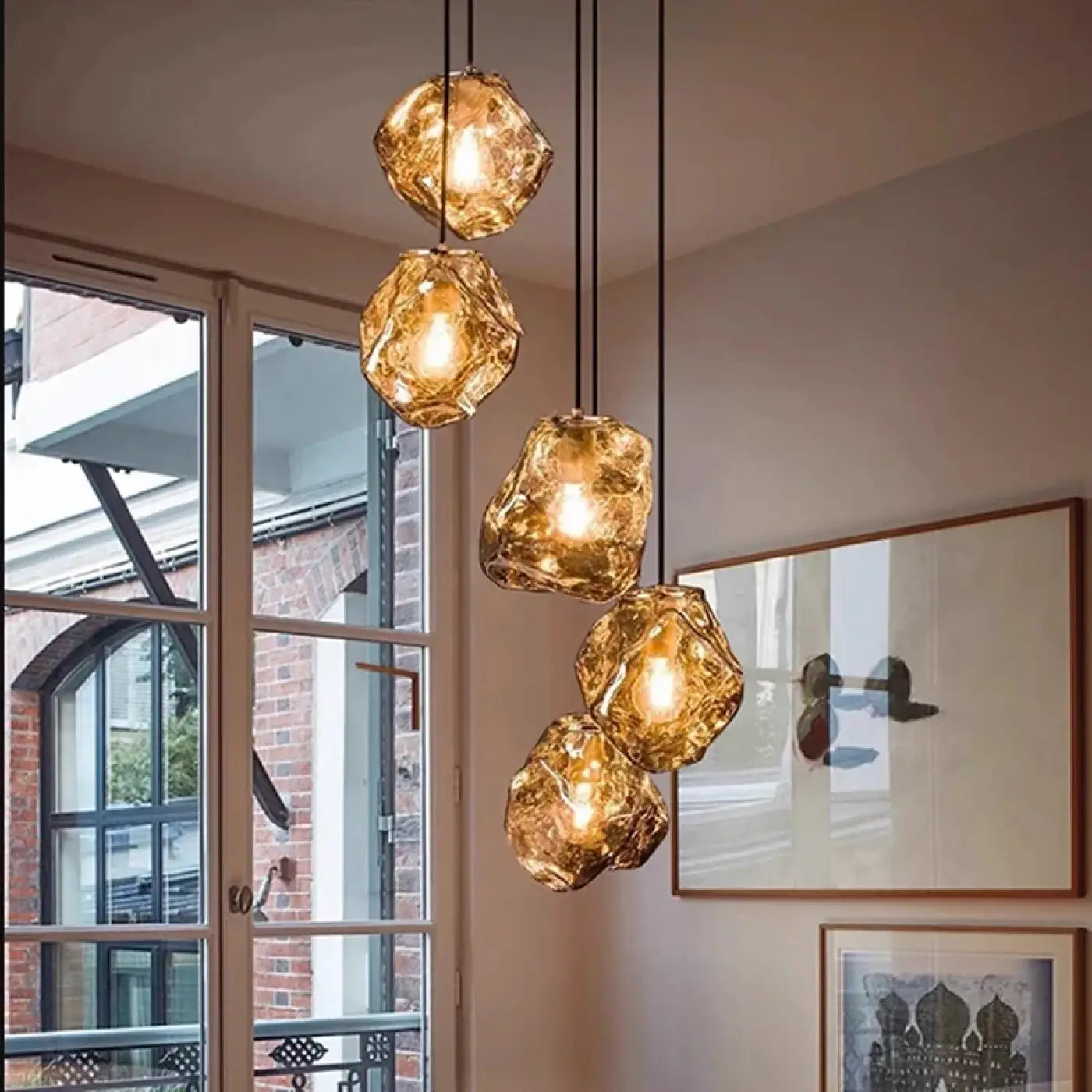 Suspension Luminaire Design en Verre - Transgro