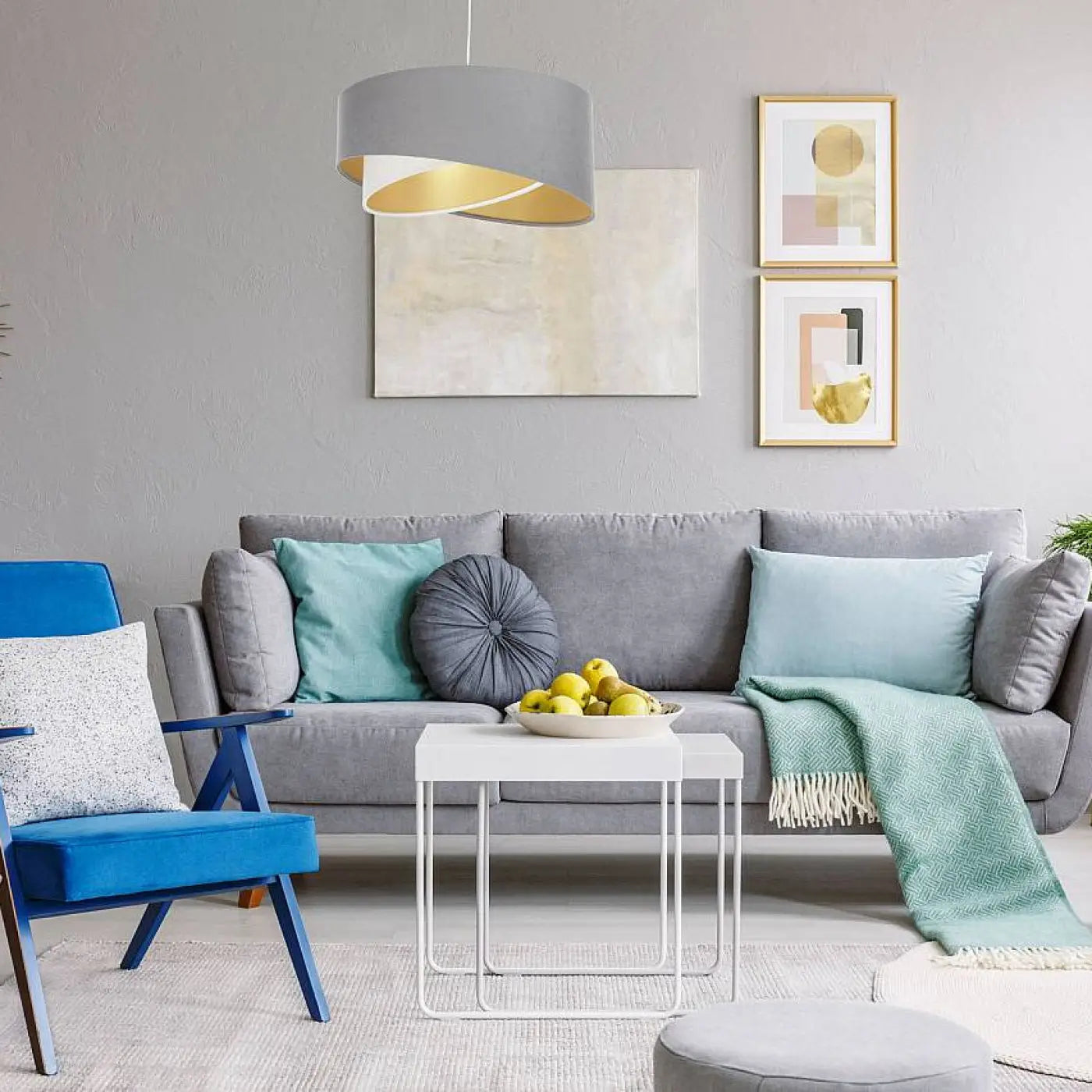 Suspension Luminaire Design - Galaxy Auric (Gris/Blanc)