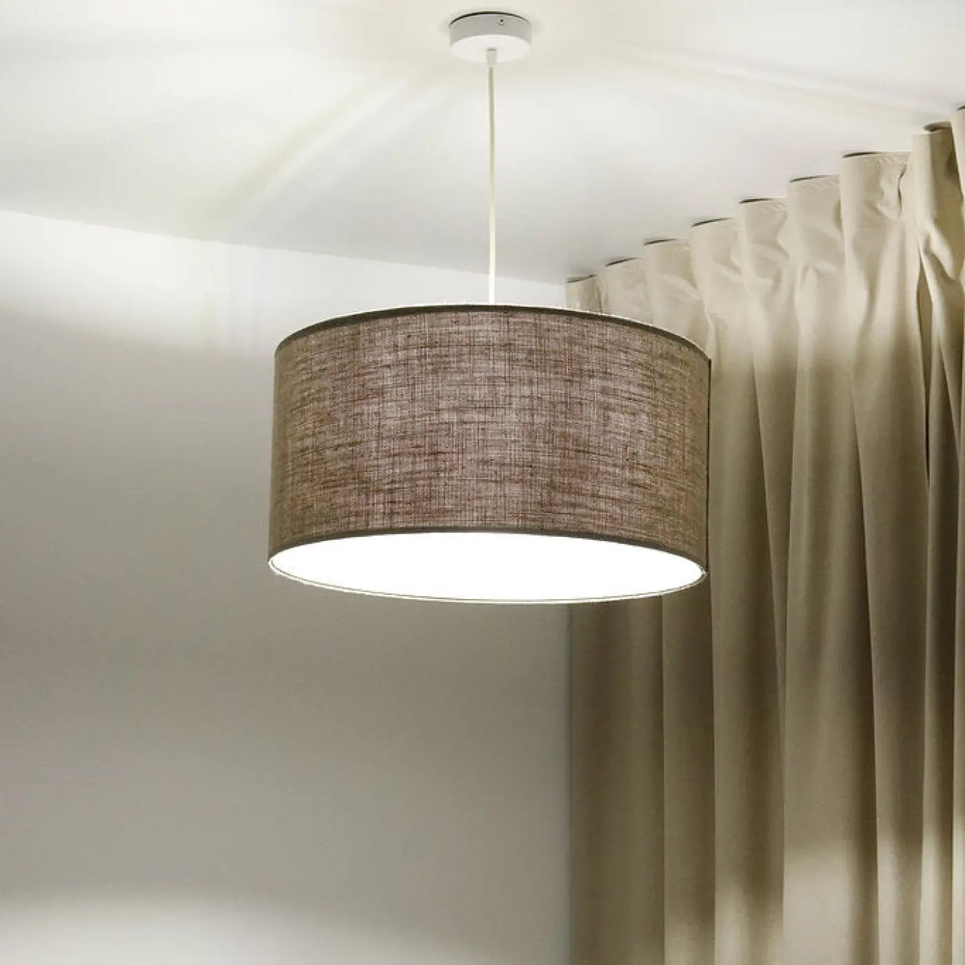 Suspension Luminaire Design - Boho Linen (Kaki)