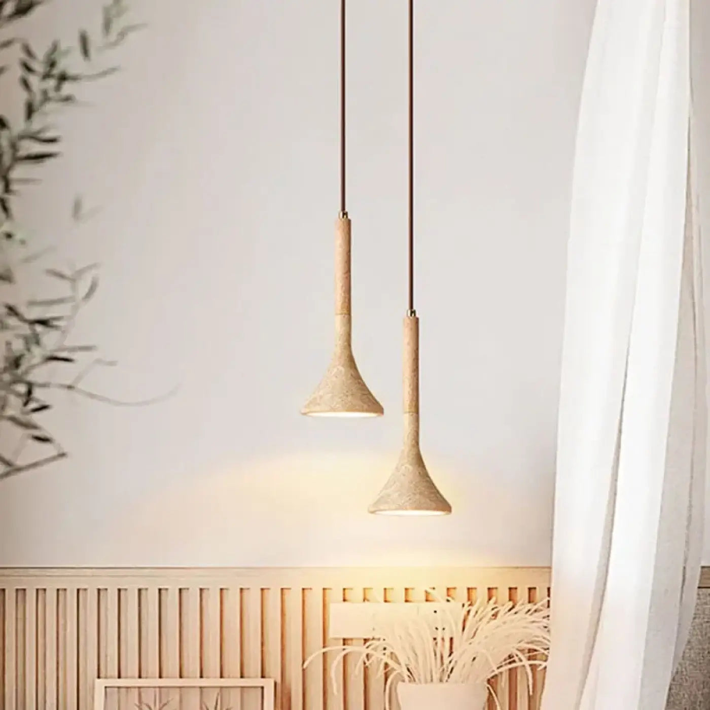 Suspension Luminaire Design en Bois - Mousa