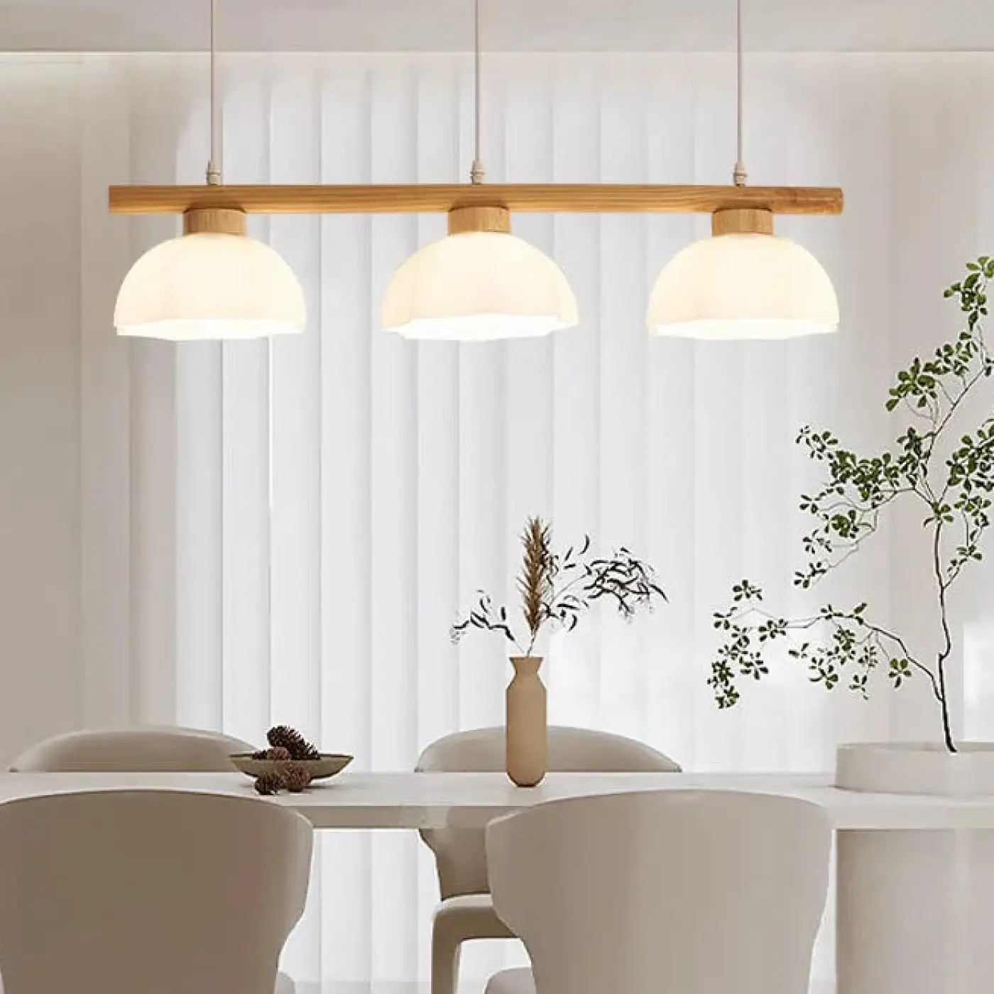 Suspension Luminaire Design en Bois - Ristique