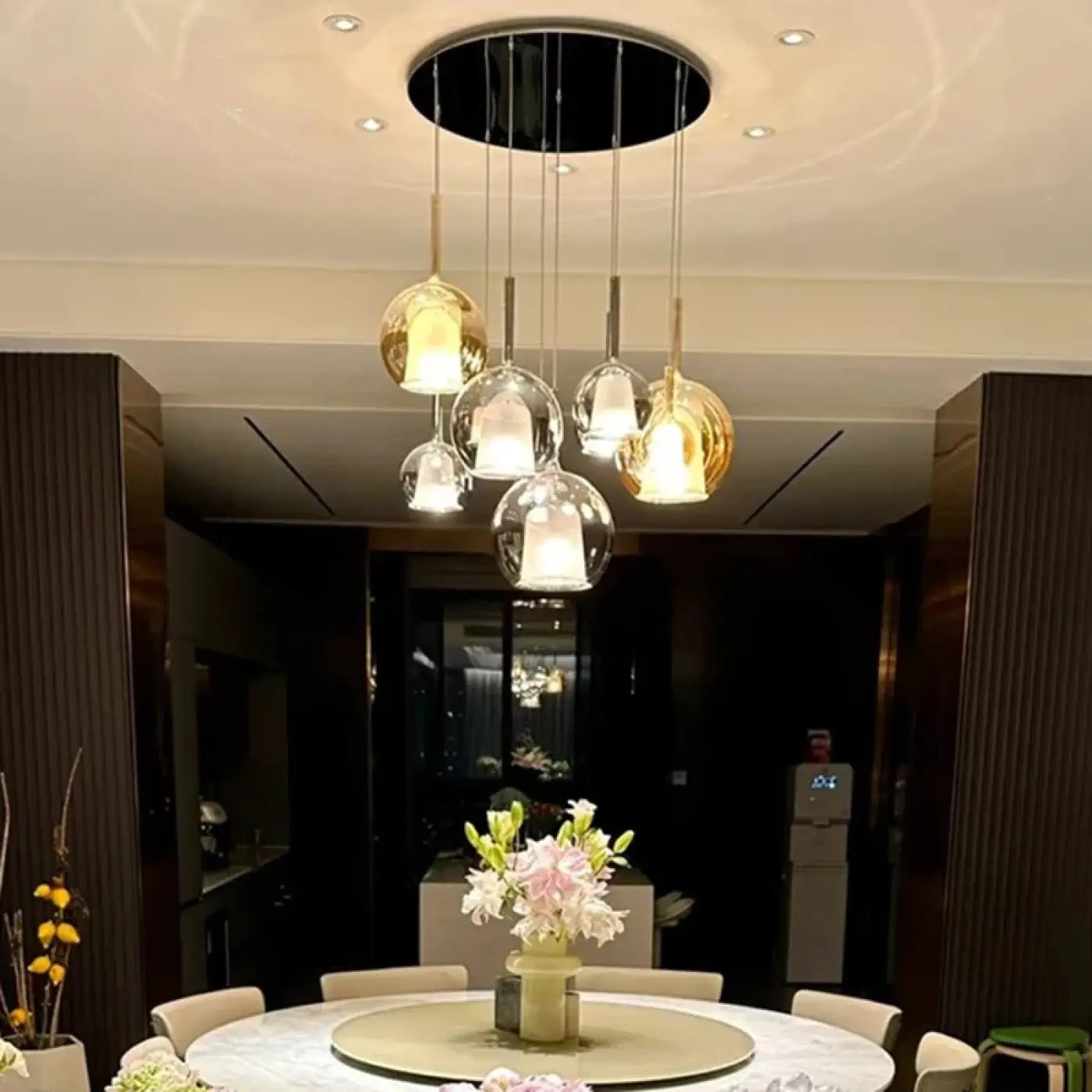 Suspension Luminaire Design en Verre - Noderme