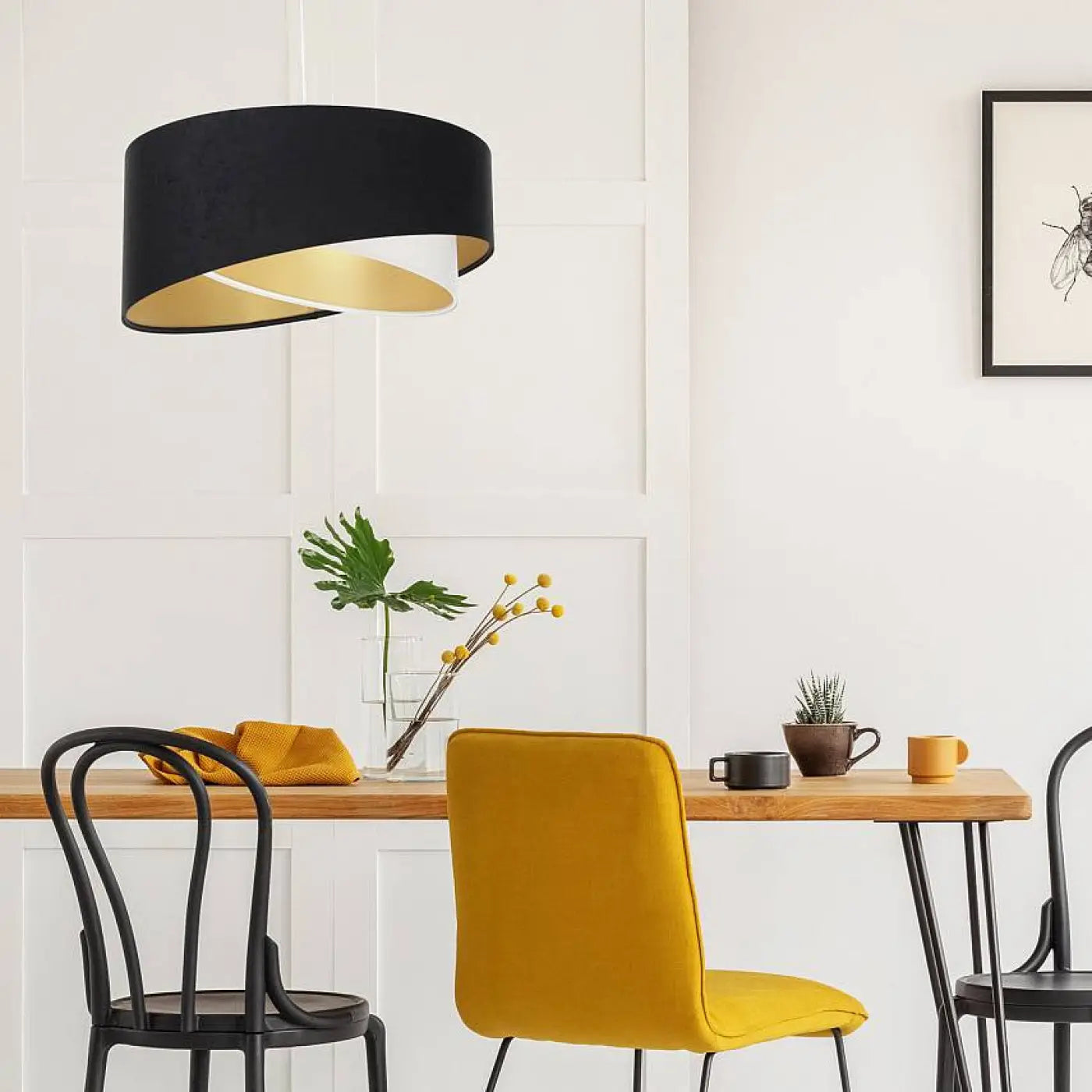 Suspension Luminaire Design - Galaxy Auric  (Noir/Blanc)