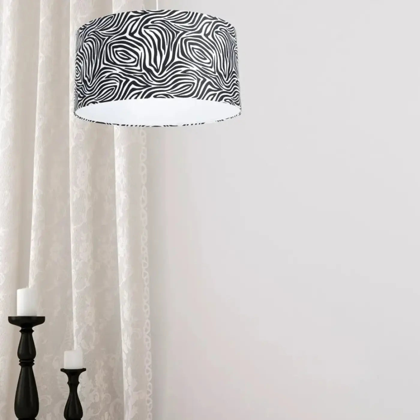 Suspension Luminaire Design - Safari (Noir/Blanc)