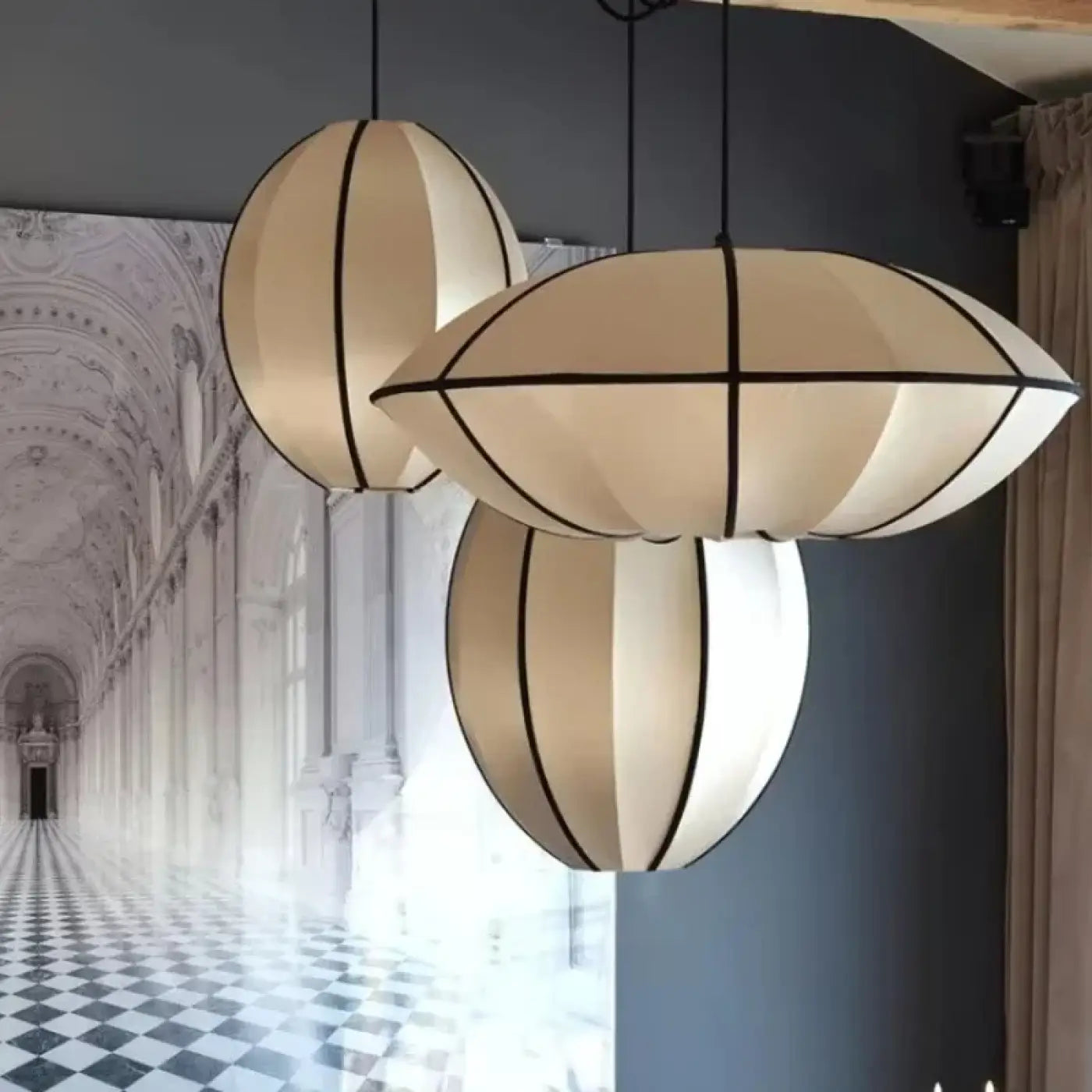 Suspension Luminaire Design en Tissu - Veluma