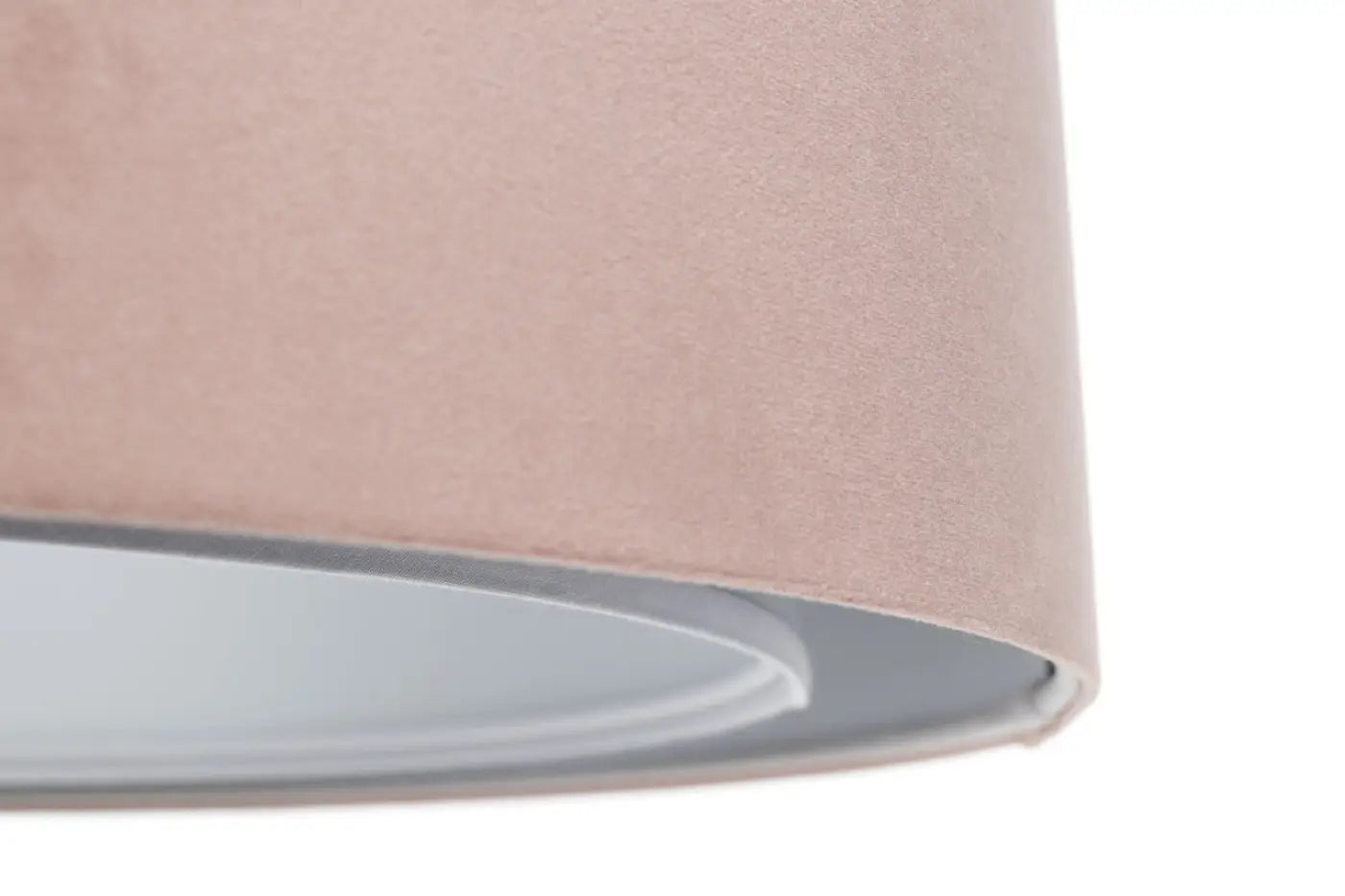 Suspension Luminaire Design en Tissu - Duo Jasmin (Rose/Gris Clair)