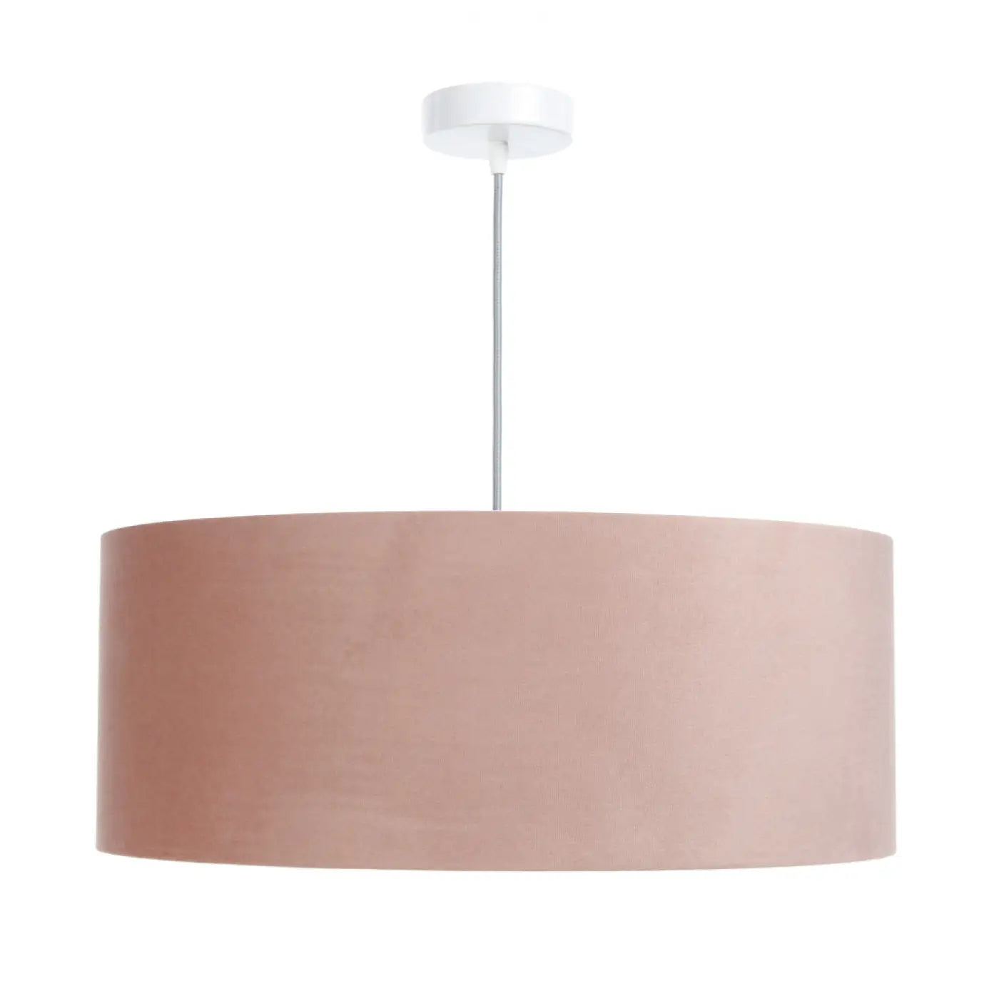 Suspension Luminaire Design en Tissu - Duo Jasmin (Rose/Gris Clair)