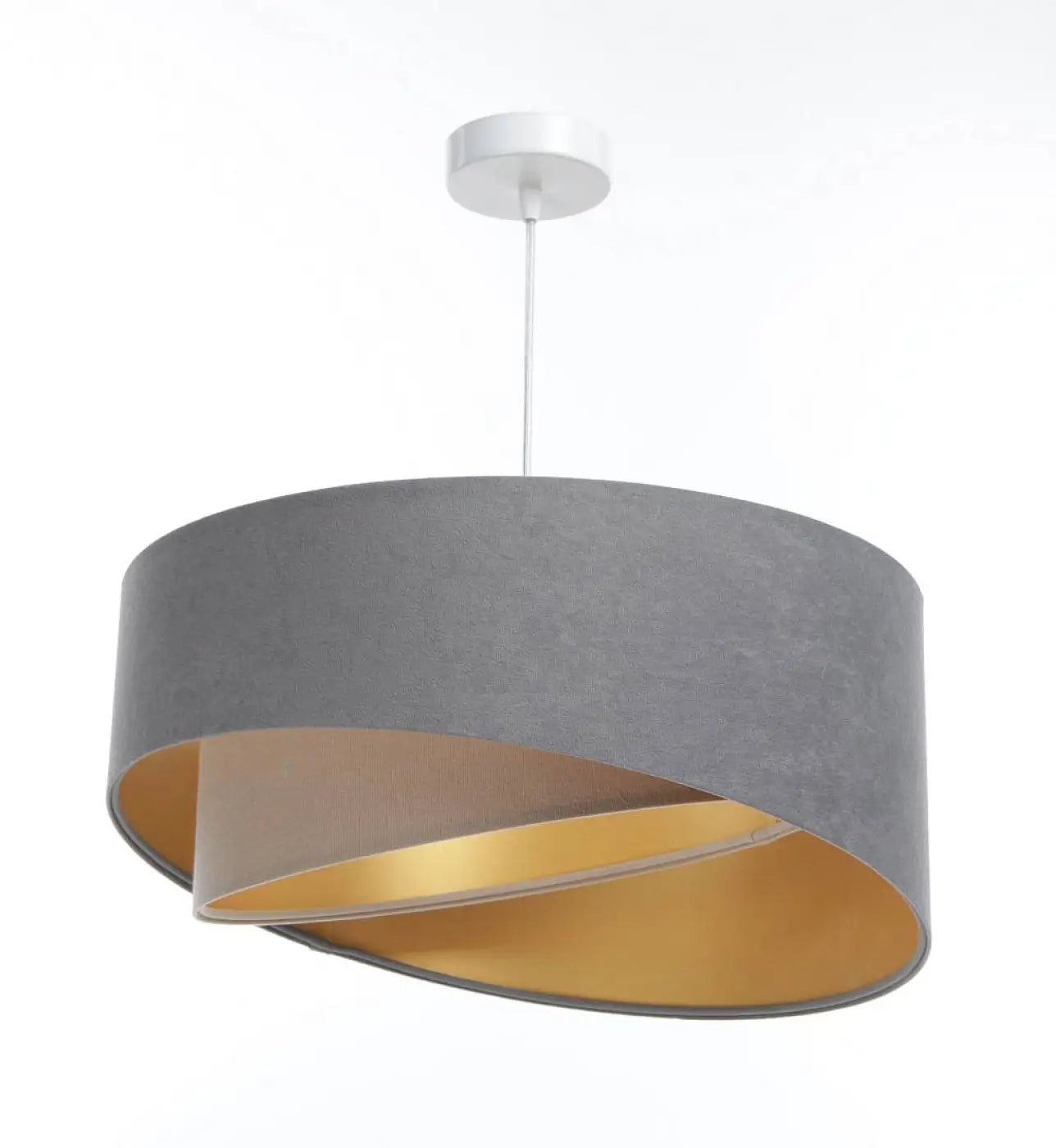 Suspension Luminaire Design en Tissu - Galaxy Auric (Gris/Beige)