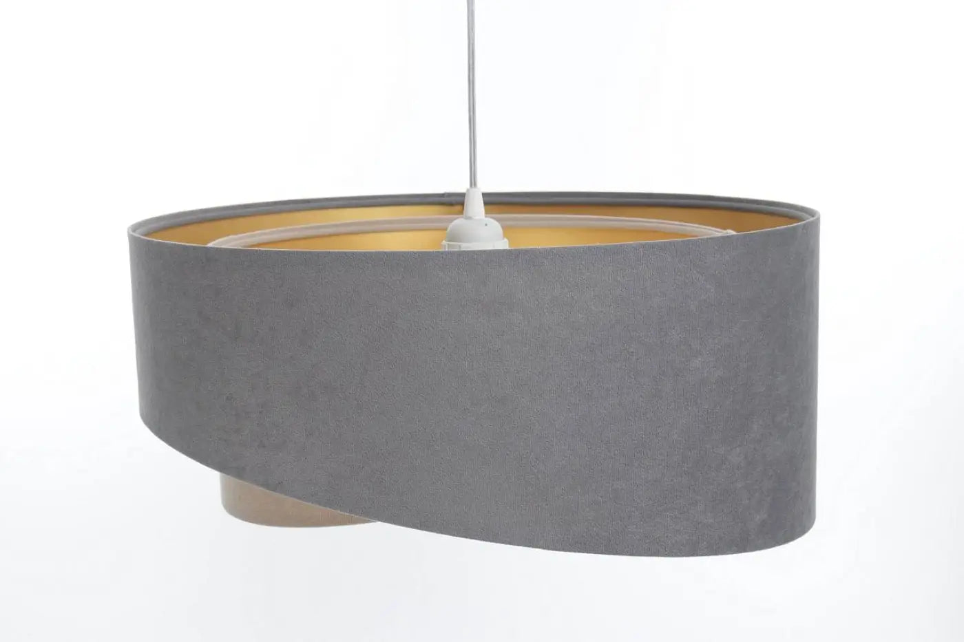 Suspension Luminaire Design en Tissu - Galaxy Auric (Gris/Beige)