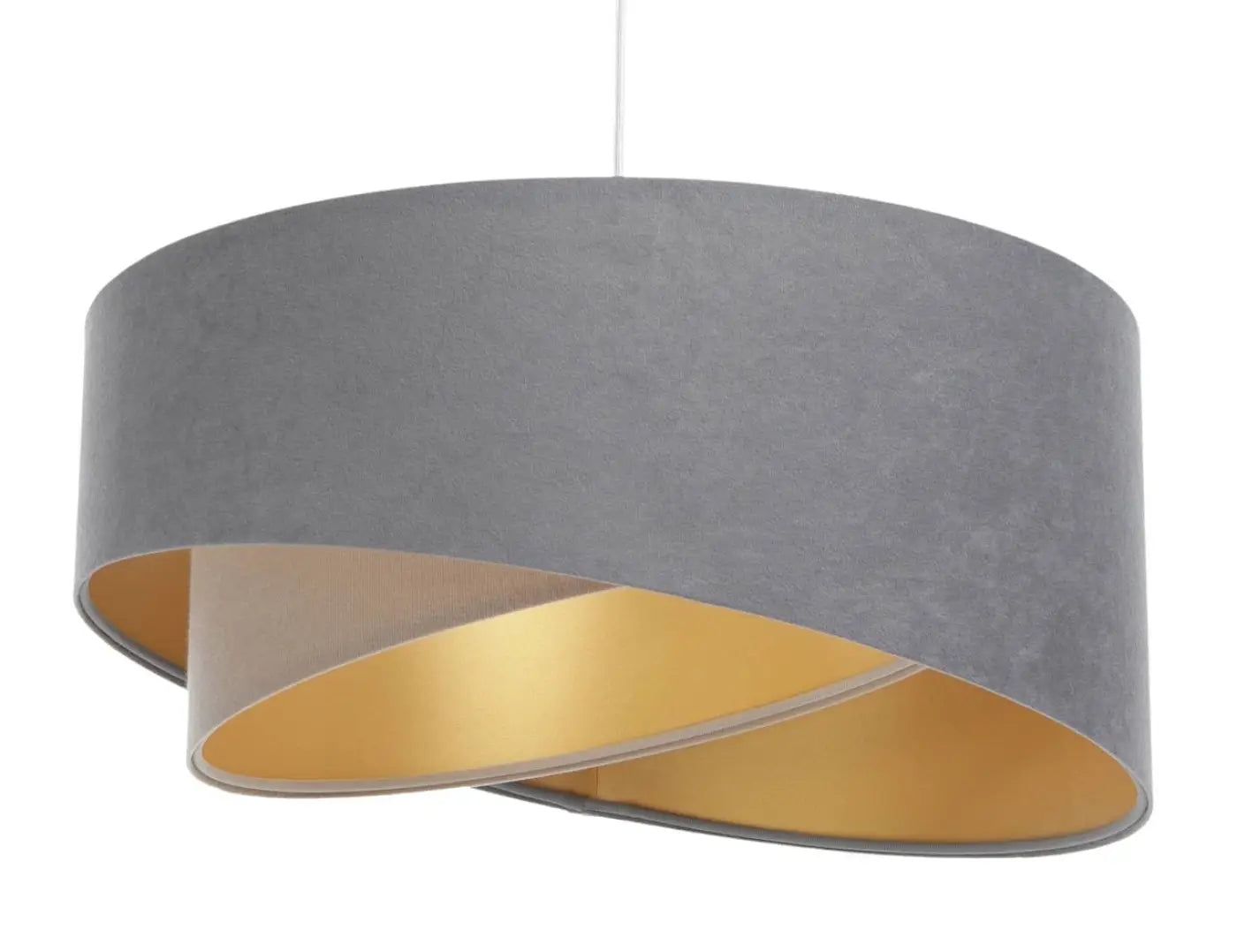 Suspension Luminaire Design en Tissu - Galaxy Auric (Gris/Beige)