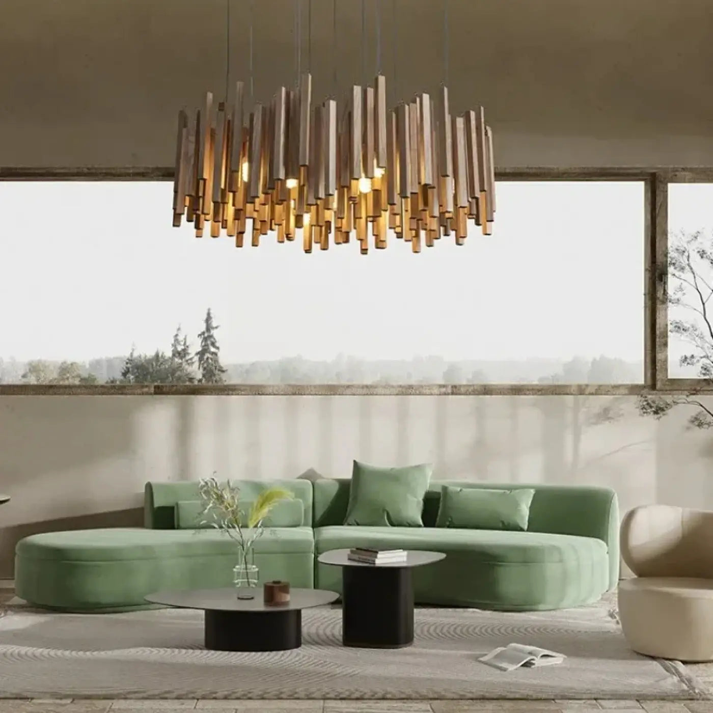 Suspension Luminaire Design en Bois - Tiffy