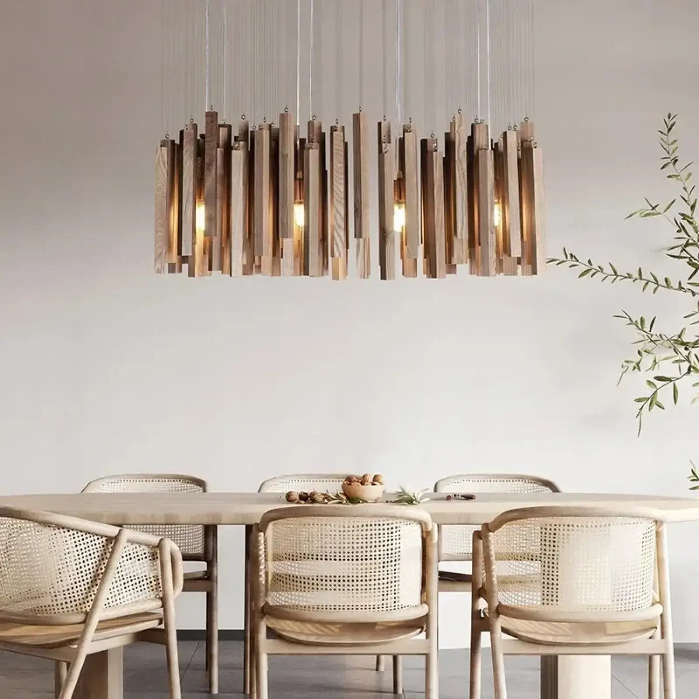 Suspension Luminaire Design en Bois - Tiffy