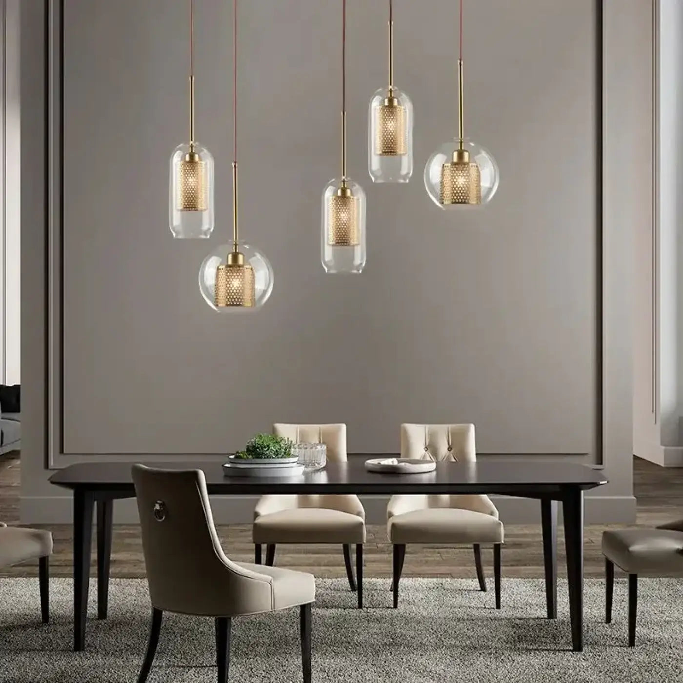 Suspension Luminaire Design en Verre - Zelor