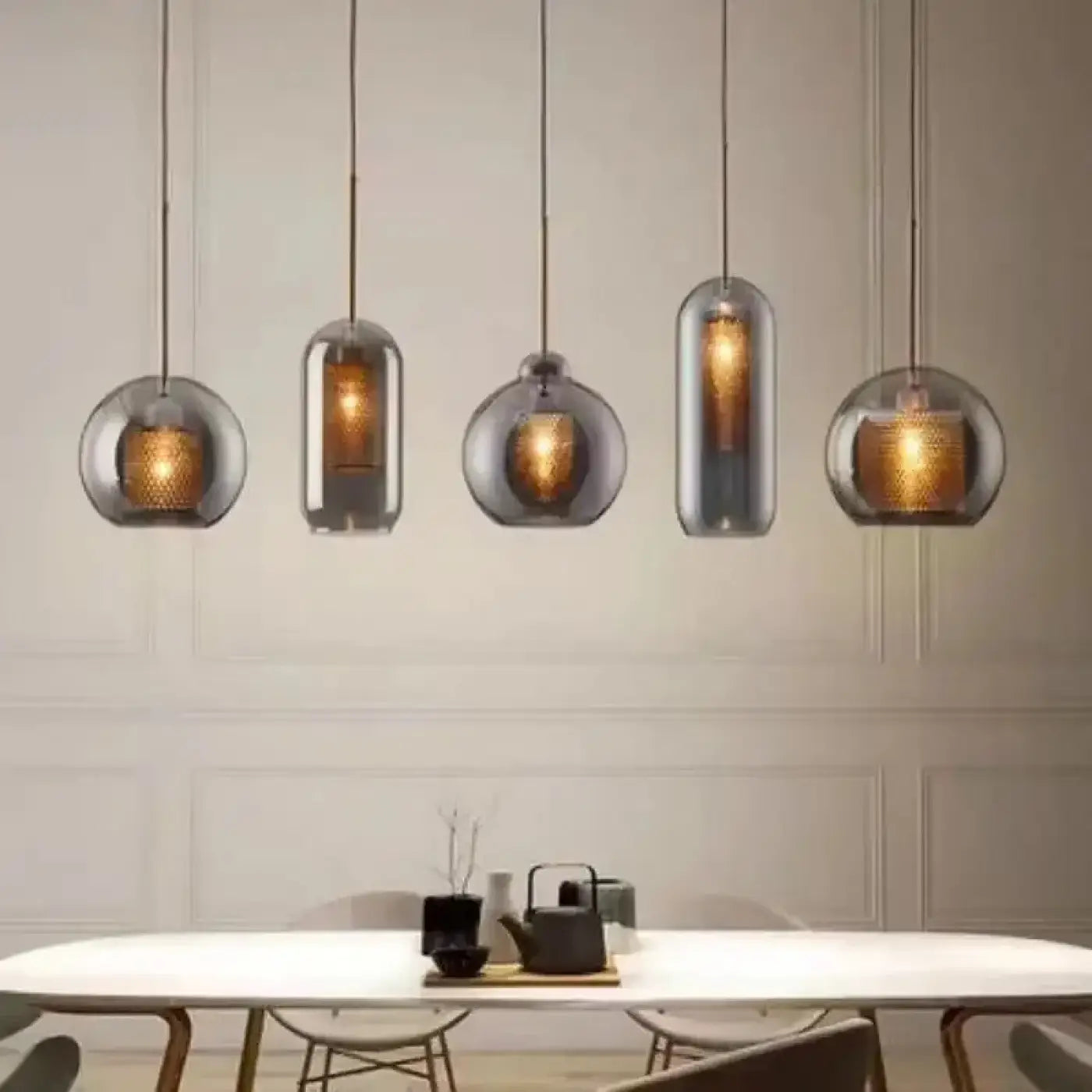 Suspension Luminaire Design en Verre - Zelor