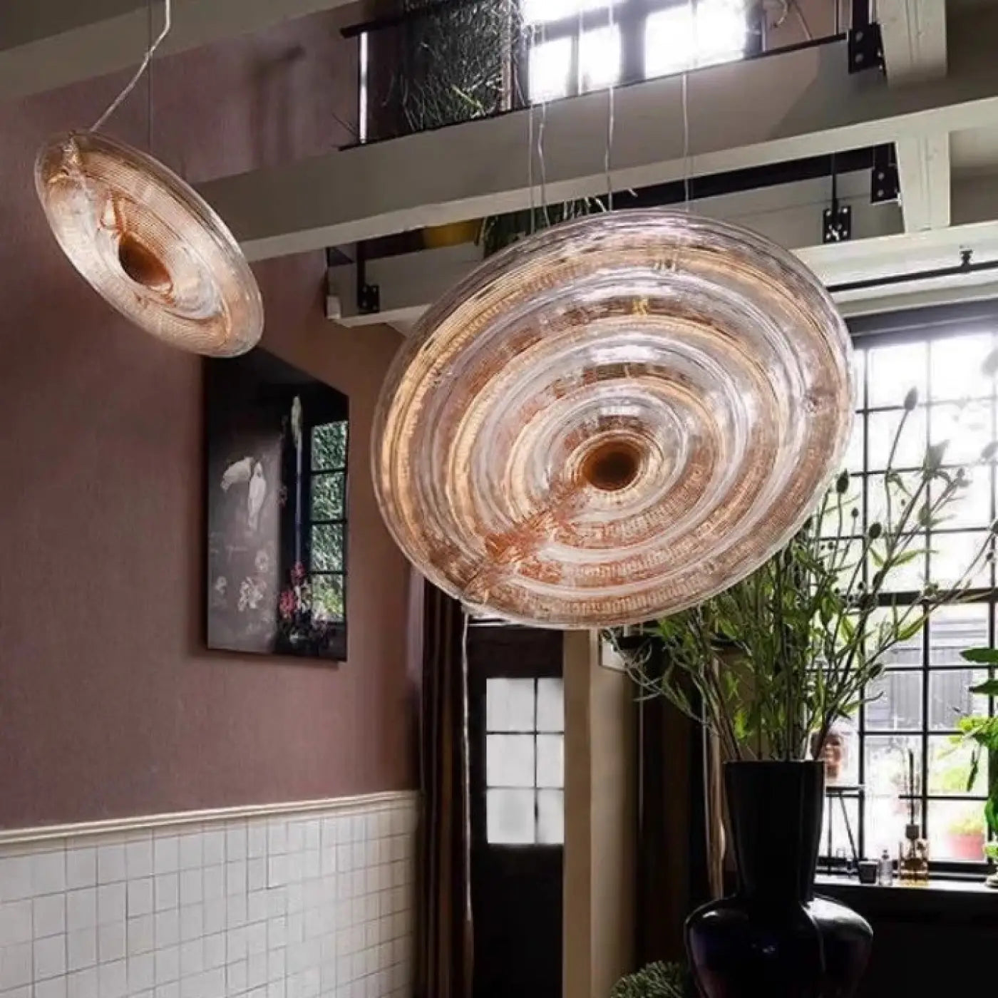 Suspension Luminaire Design en Verre - Pyra