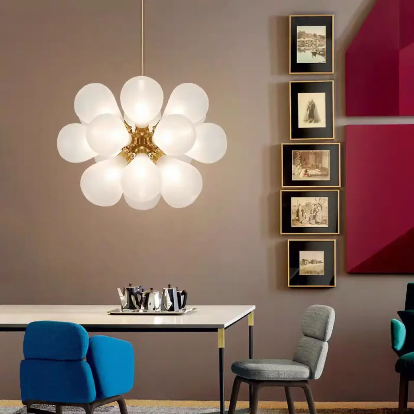 Suspension Luminaire en Verre - Plaque