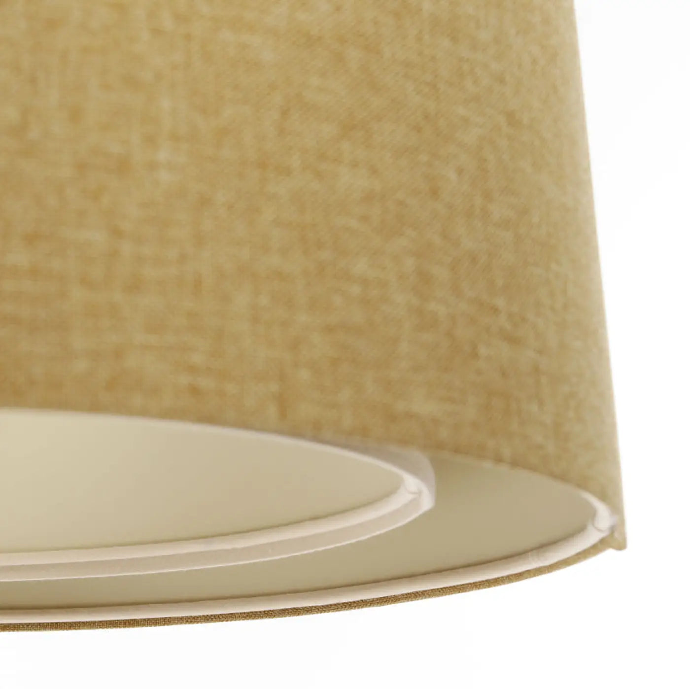 Suspension Luminaire Design - Boho Elegant (Jaune Moutarde/Écru)