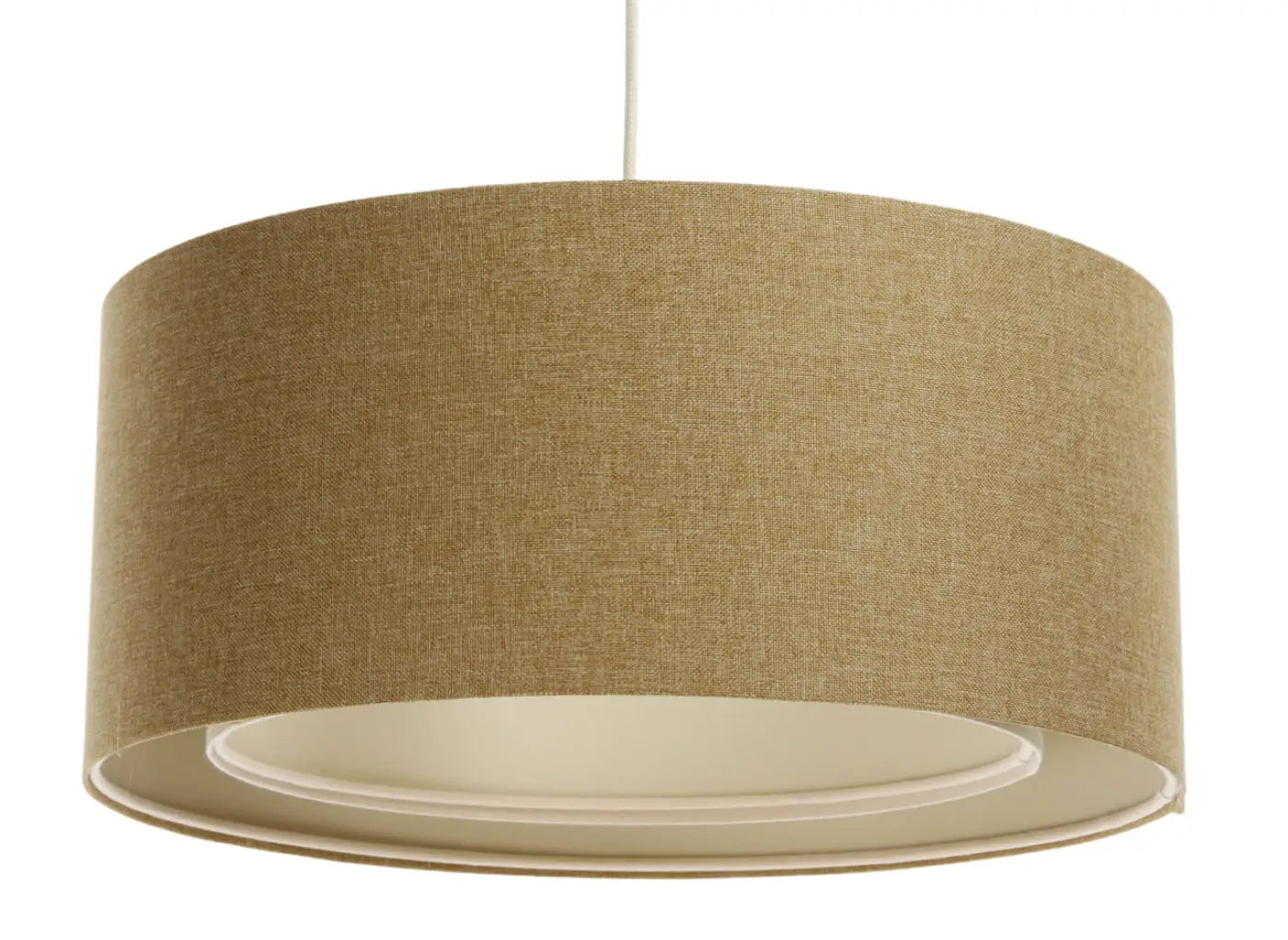 Suspension Luminaire Design - Boho Elegant (Jaune Moutarde/Écru)