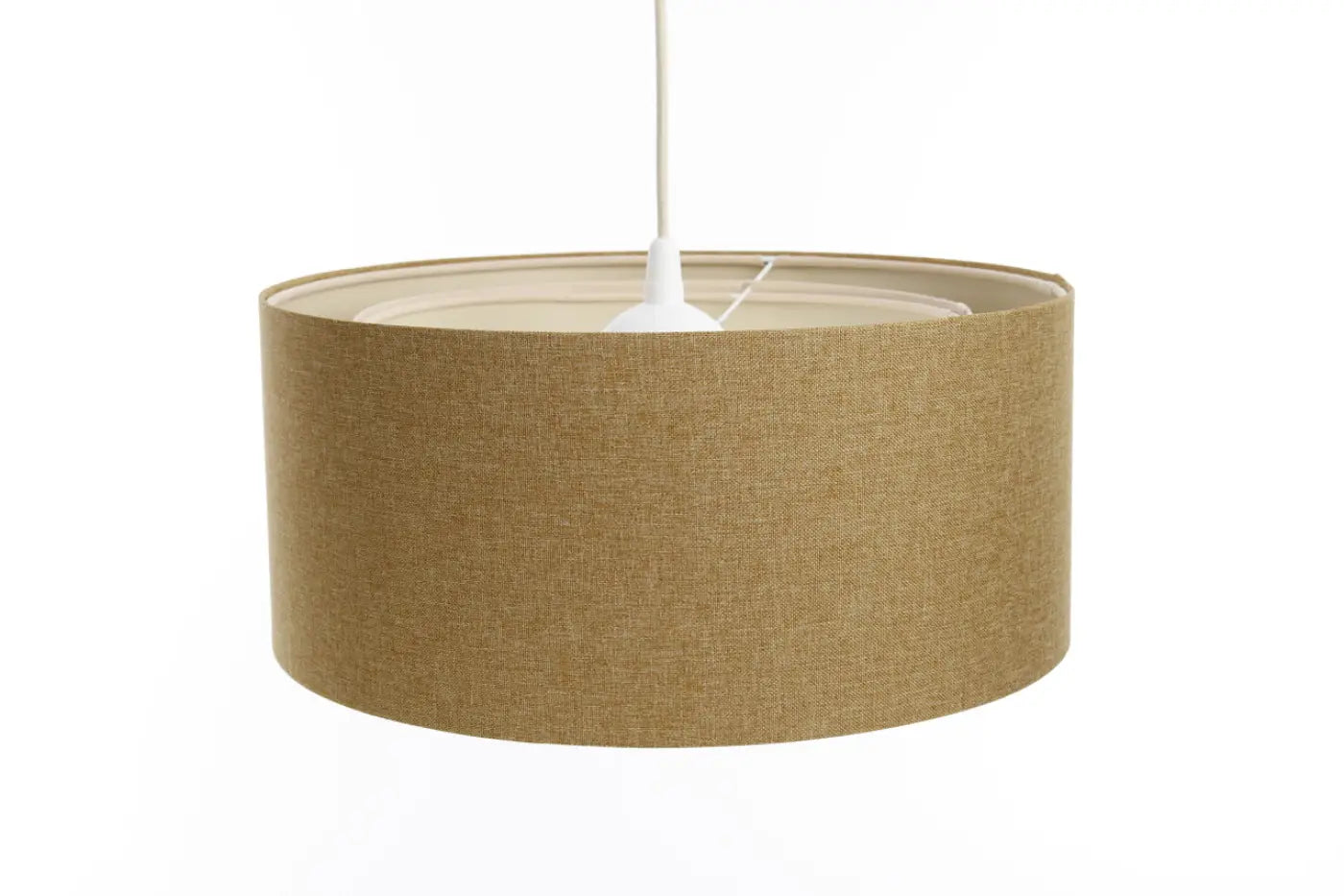 Suspension Luminaire Design - Boho Elegant (Jaune Moutarde/Écru)