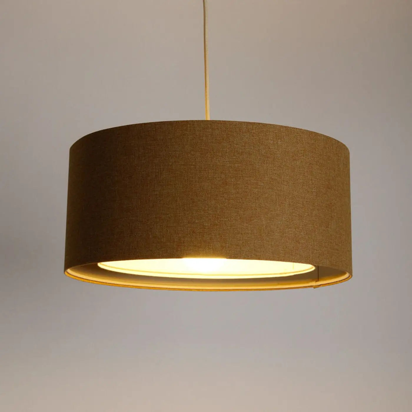 Suspension Luminaire Design - Boho Elegant (Jaune Moutarde/Écru)