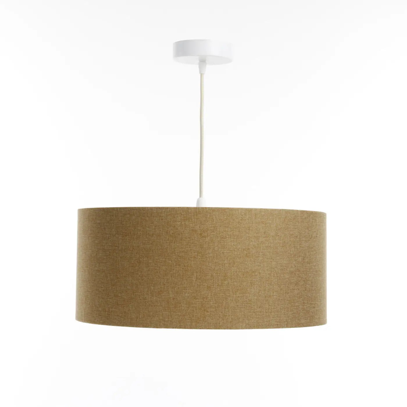 Suspension Luminaire Design - Boho Elegant (Jaune Moutarde/Écru)