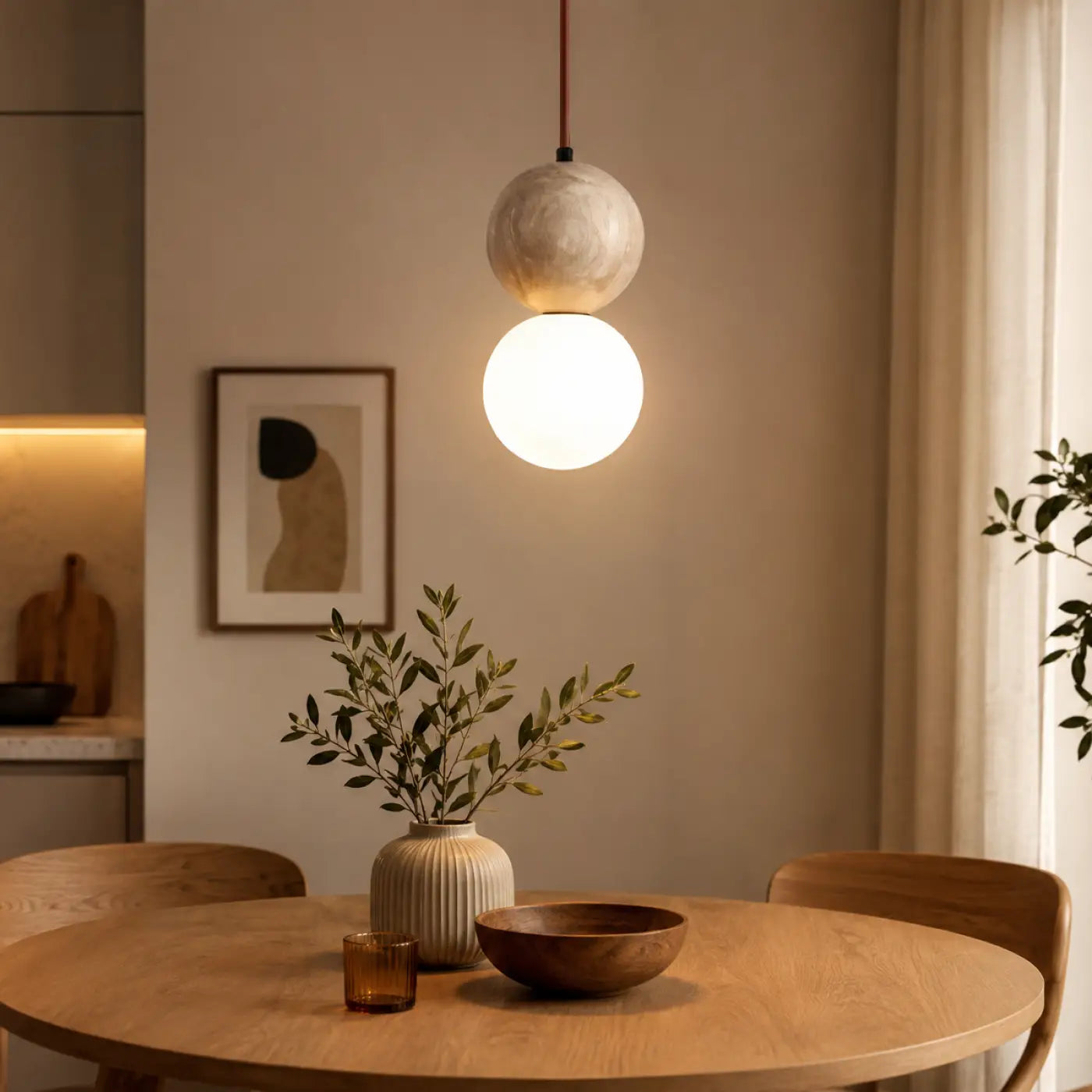 Suspension Luminaire Chic en Verre - Sora
