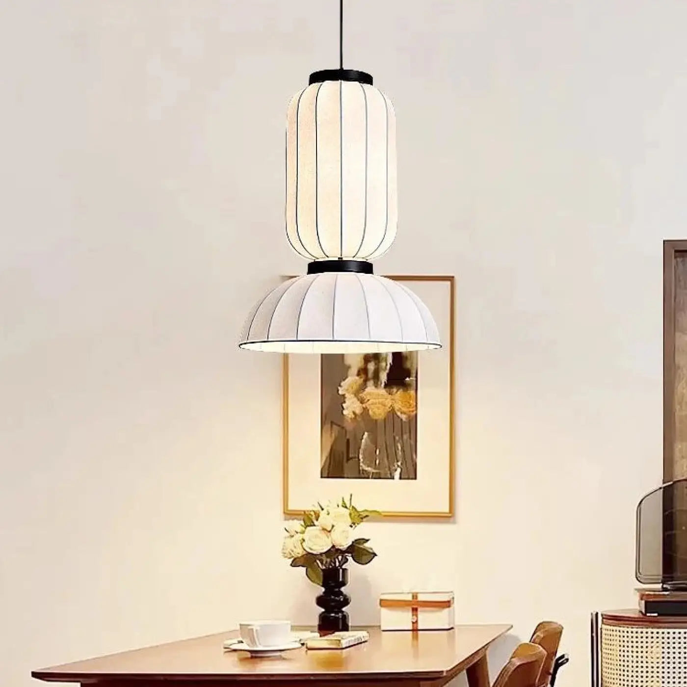 Suspension Luminaire en Tissu - Dualis