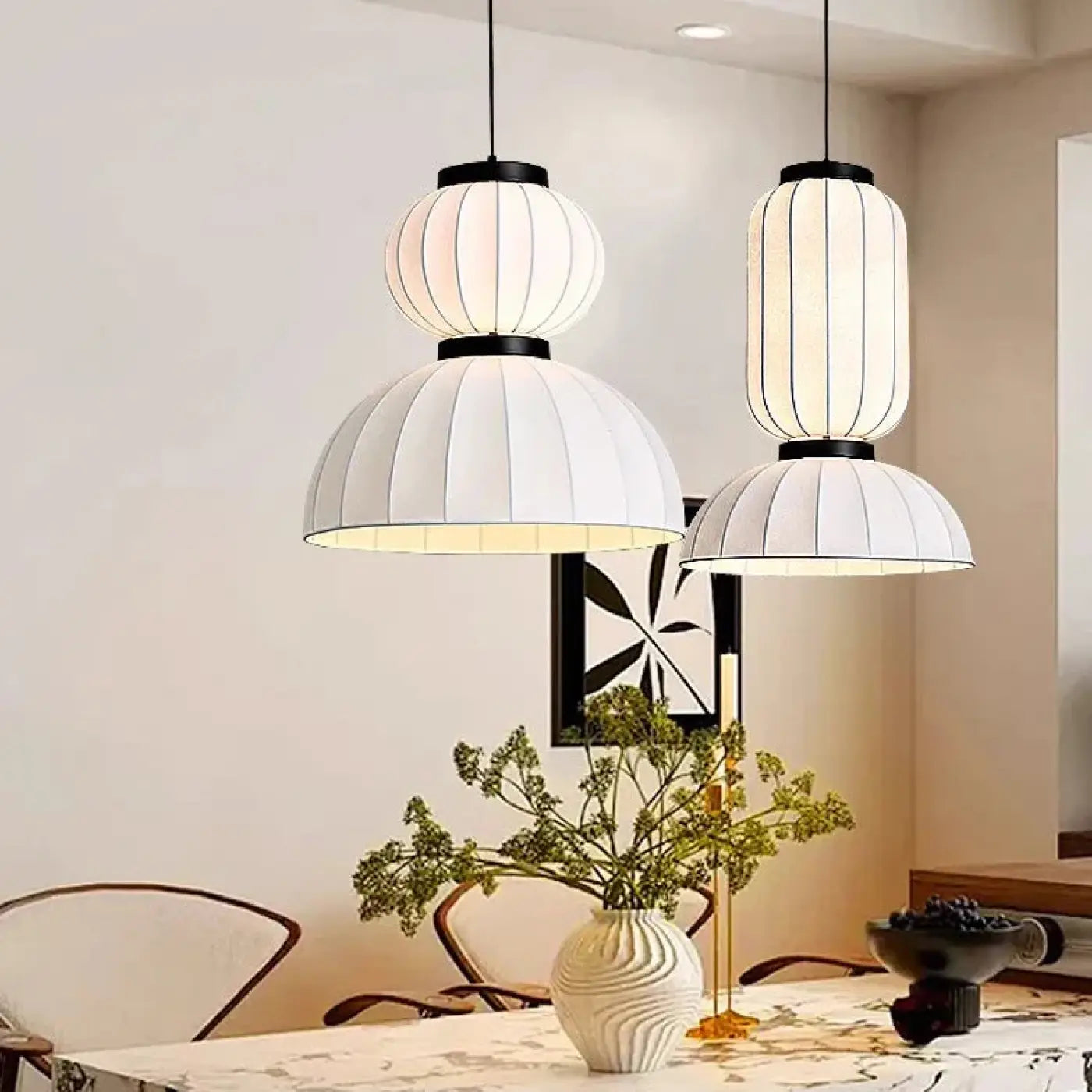 Suspension Luminaire en Tissu - Dualis