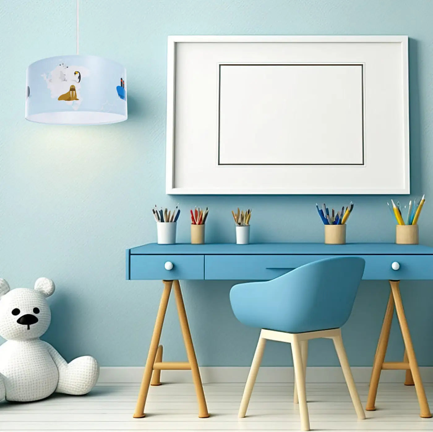 Suspension Luminaire - Sweet Dreams Foto (Bleu Clair/Blanc/Marron)