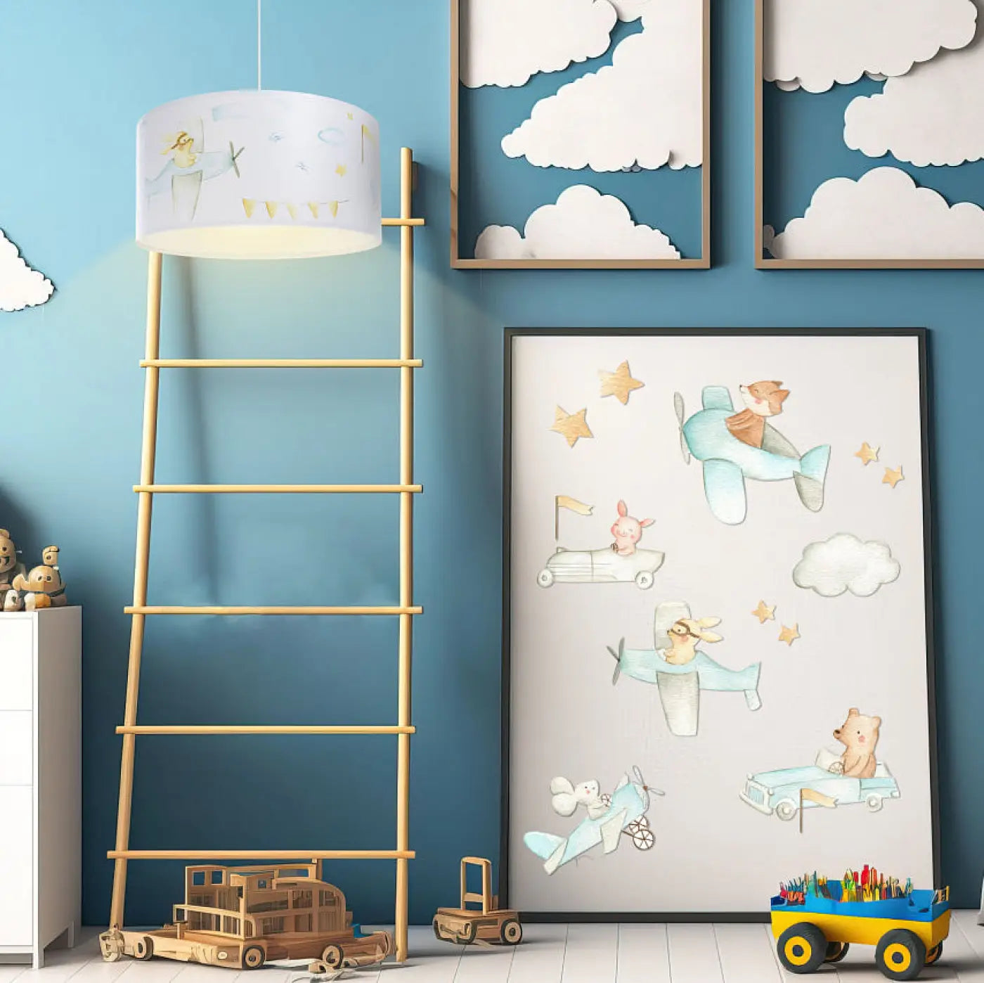 Suspension Luminaire - Sweet Dreams Foto (Blanc/Bleu Pastel)
