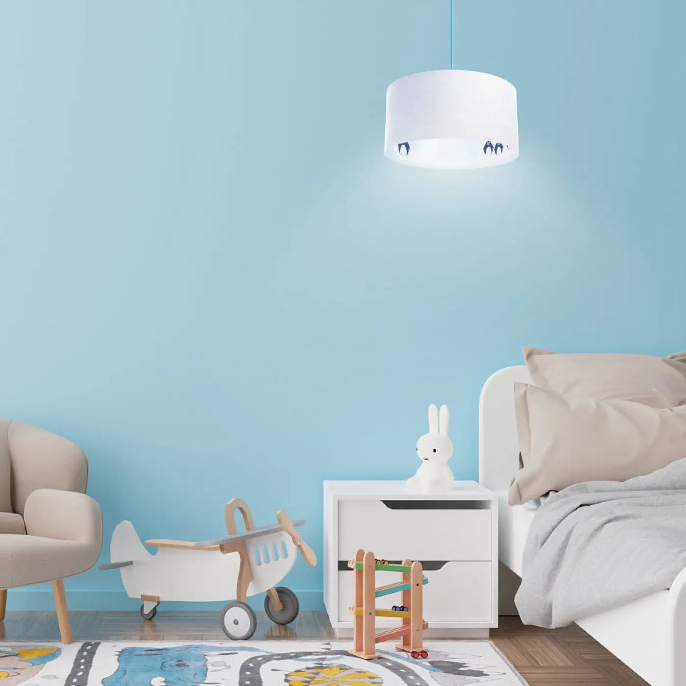 Suspension Luminaire - Classic Sweet Dreams (Bleu Clair/Blanc/Noir)