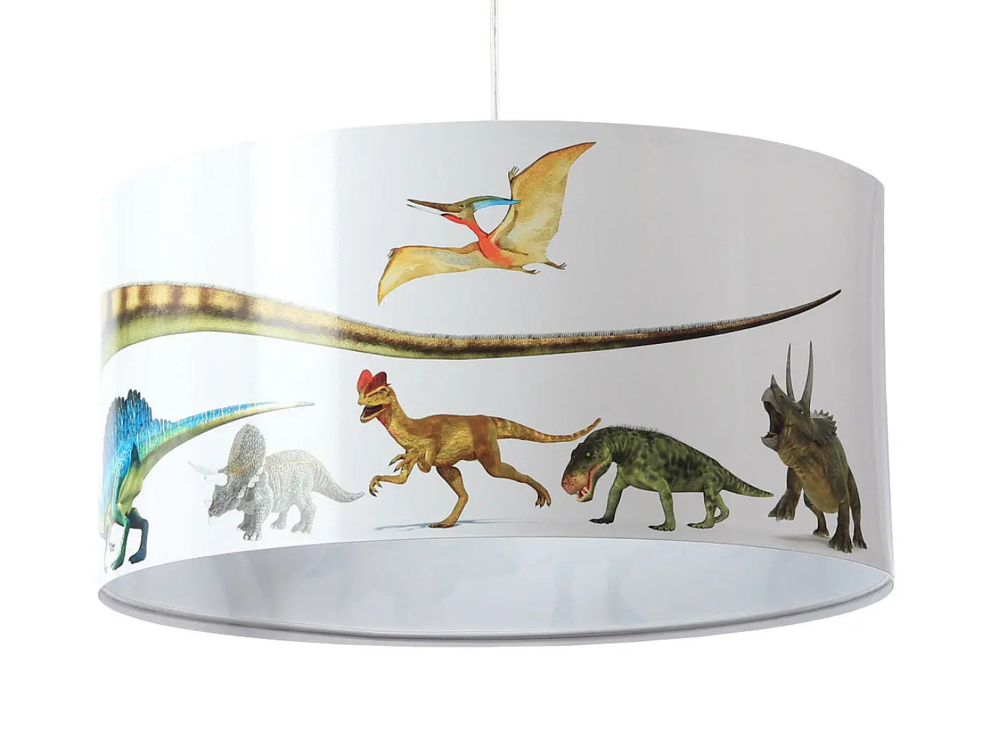 Suspension Luminaire - Foto Kids Dinosaurs  (Blanc/Rouge)