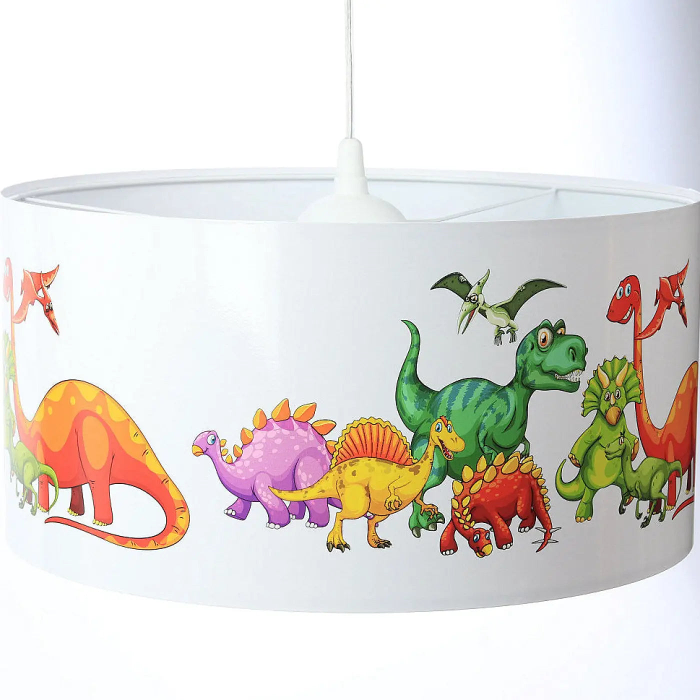 Suspension Luminaire - Foto Kids Dinosaurs (Blanc/Vert)