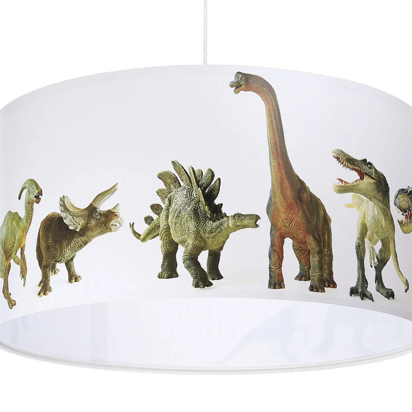 Suspension Luminaire - Foto Kids Dinosaurs (Blanc/Marron)
