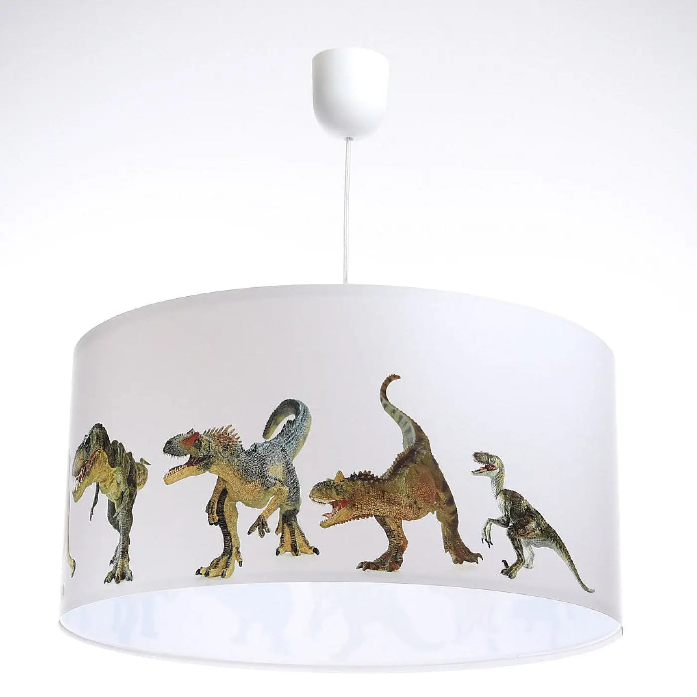 Suspension Luminaire - Foto Kids Dinosaurs (Blanc/Marron)
