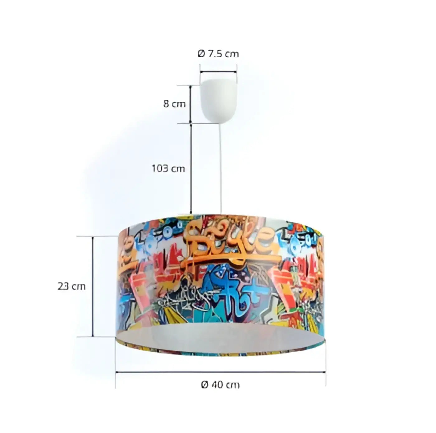 Suspension Luminaire - Foto Kids Graffiti