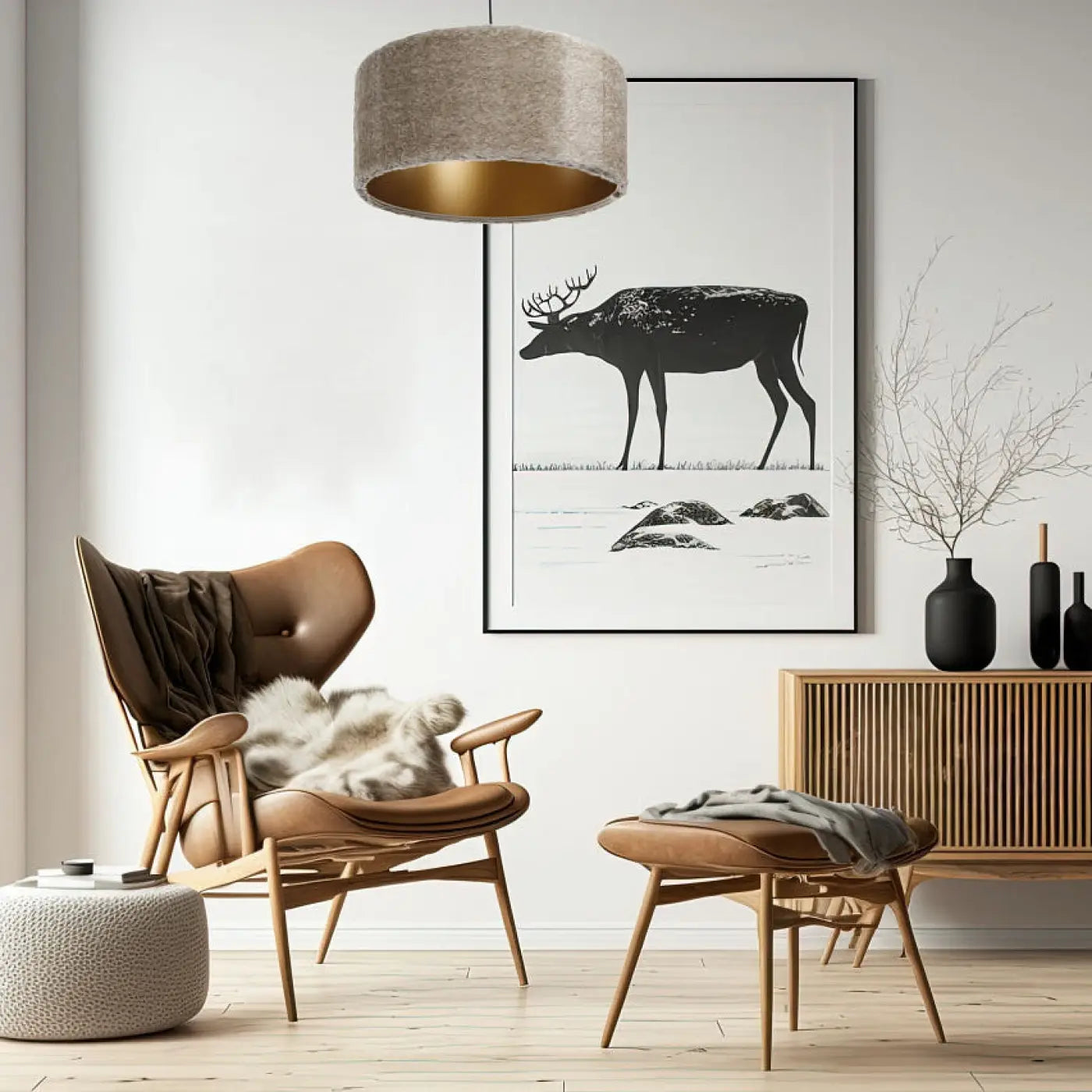 Suspension Luminaire Chic - Bear Light (Beige/Marron/Cuivre)